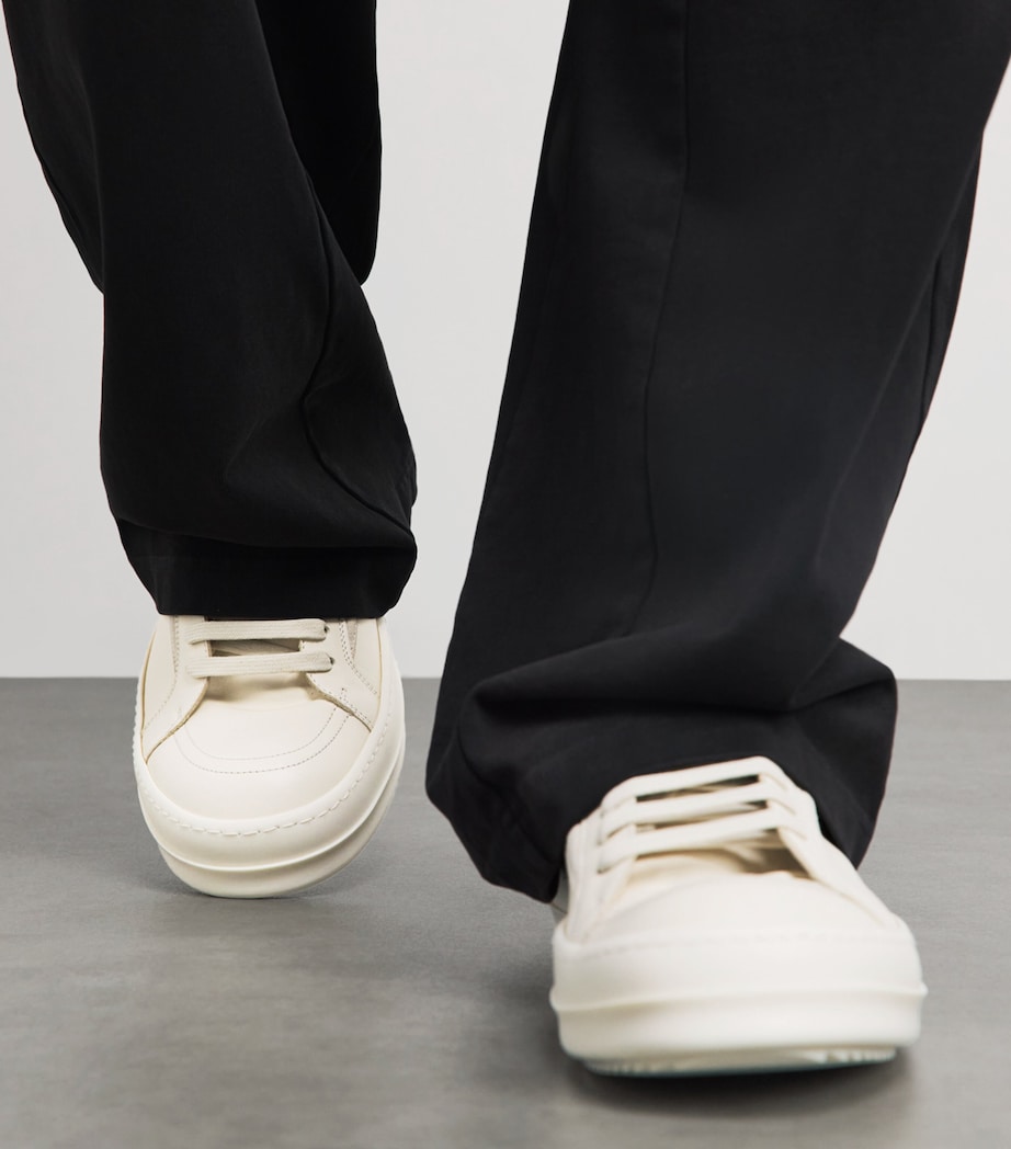 Rick Owens Leather Vintage Sneakers Milk/milk/milk Image 2