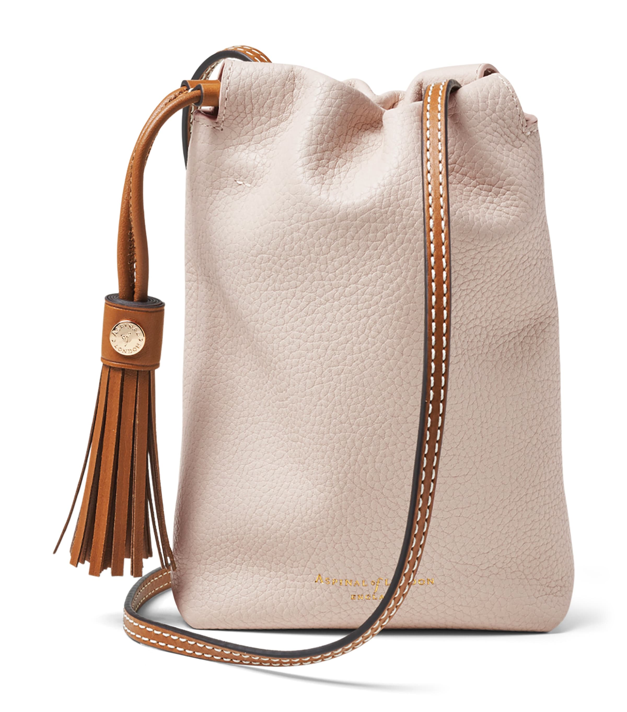 Aspinal Of London Leather Soho Cross-Body Pouch Neutral Image 1