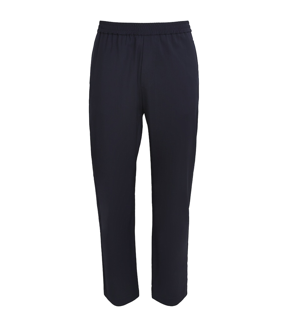 Virgin Wool Drawstring Trousers 170 NAVY Image 1