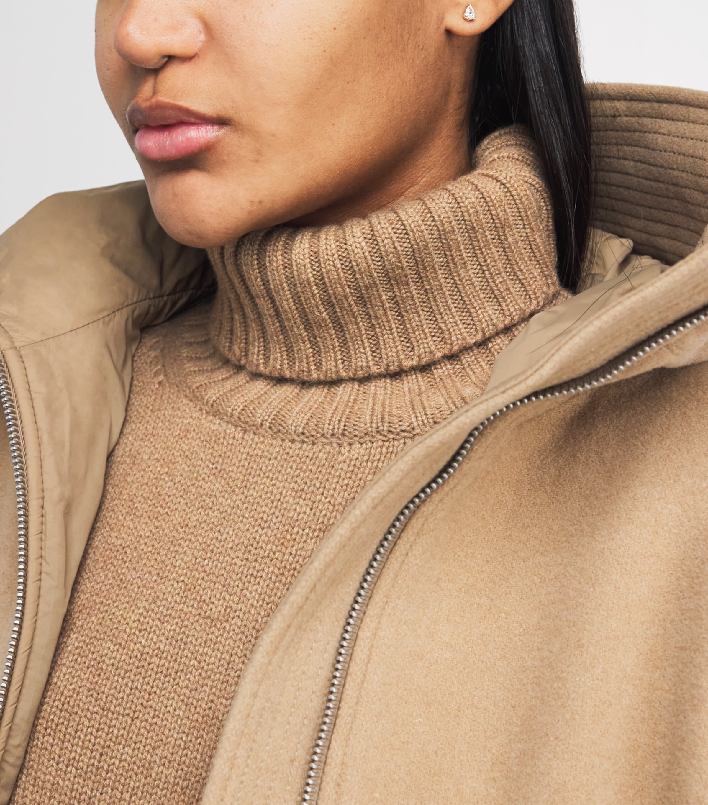 Cashmere Rollneck Mini Dress LLAMA Image 4