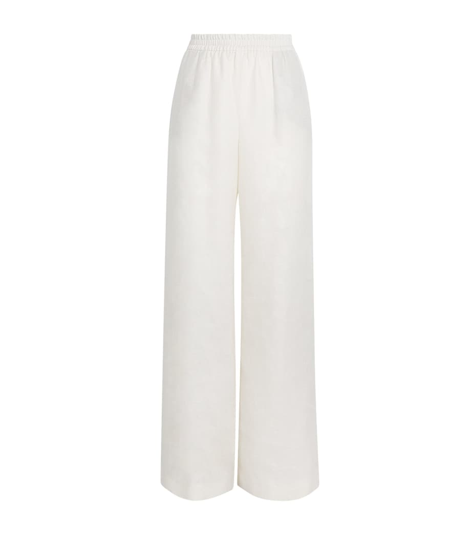 Eleventy Linen-Blend Elasticated Trousers Avorio Image 1