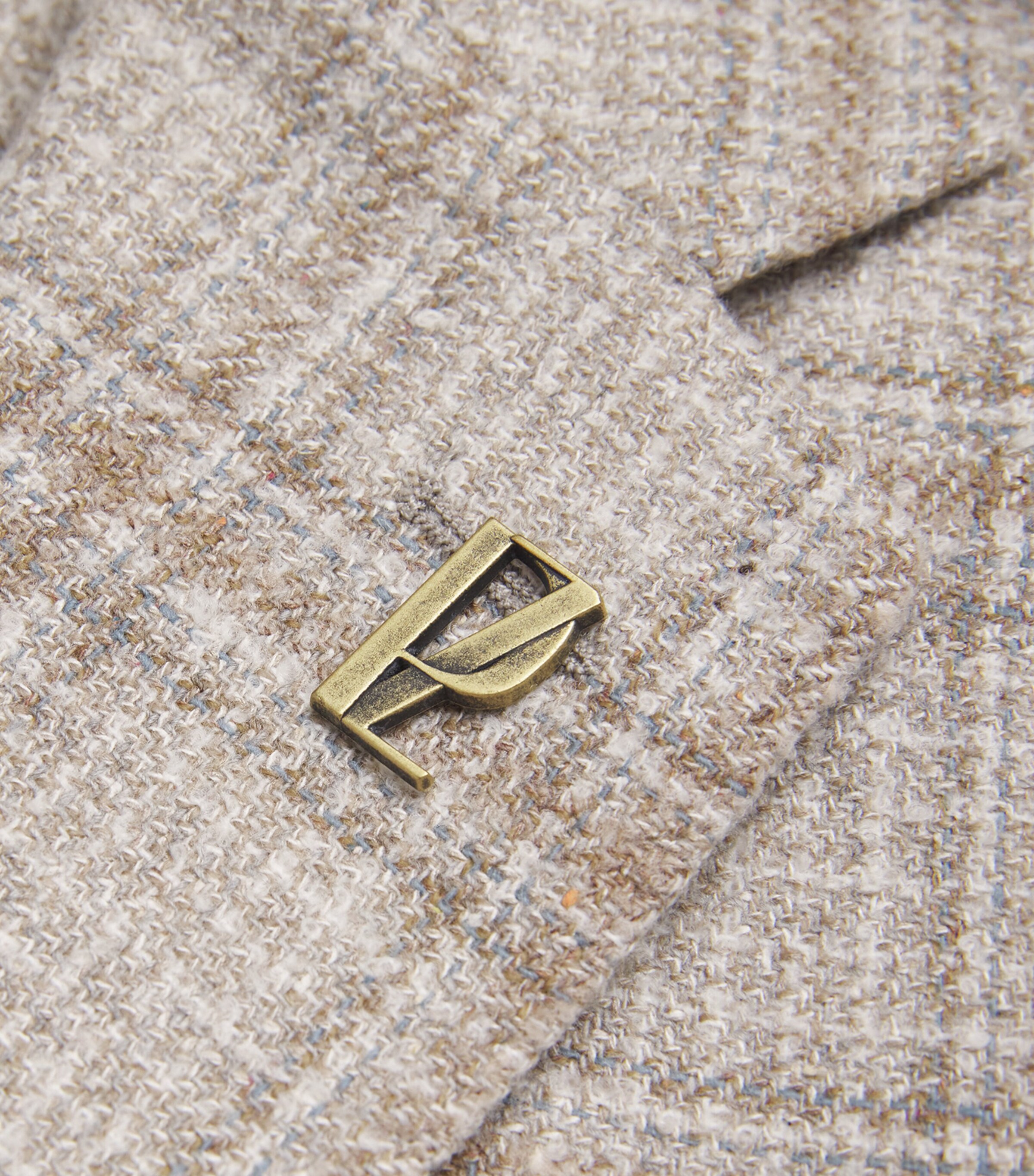 Pal Zileri Mens Wool-Silk-Blend Brera Blazer Natural Image 5