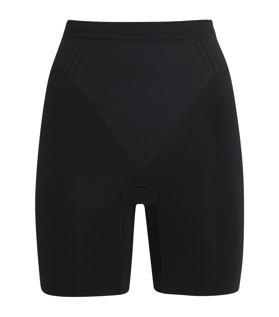 SPANX Womens SPANXsculpt GoFigure Mid-Thigh Shorts Very Black Image 1