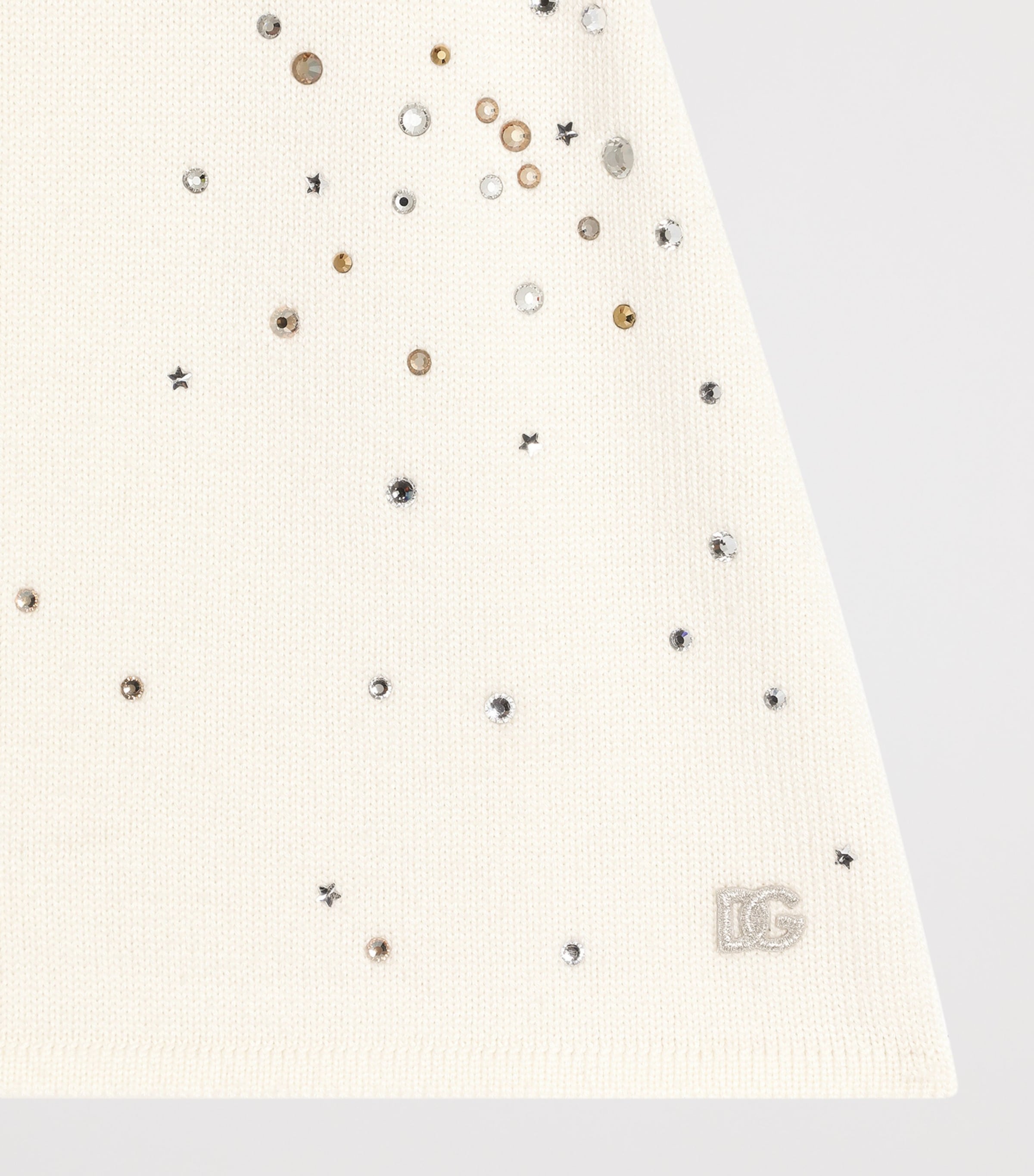 Dolce&Gabbana Kids Rhinestone-Embellished Skirt (8-12+ Years) Ivory Image 4