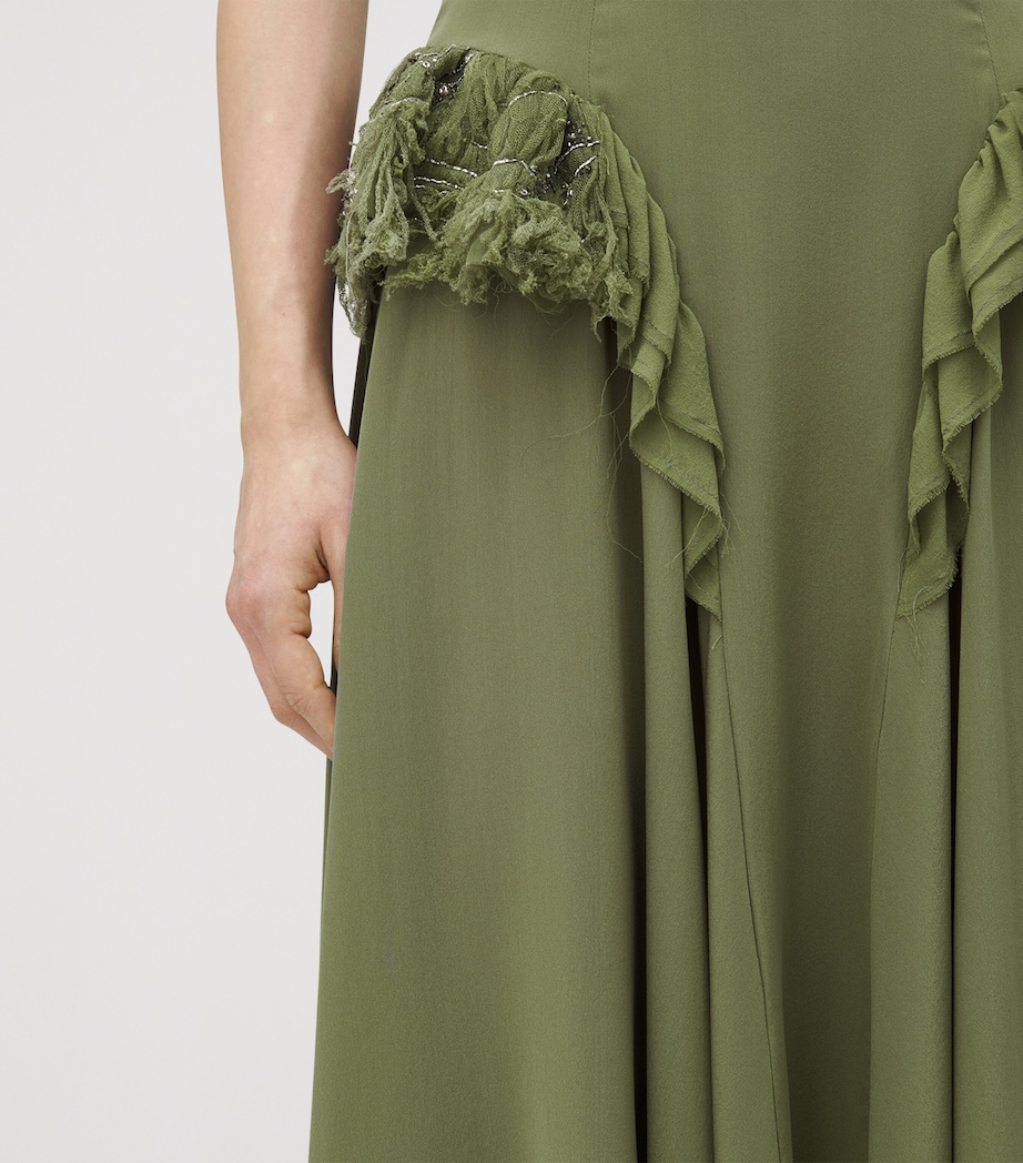 Silk Asymmetric Midi Dress 3009 Image 5