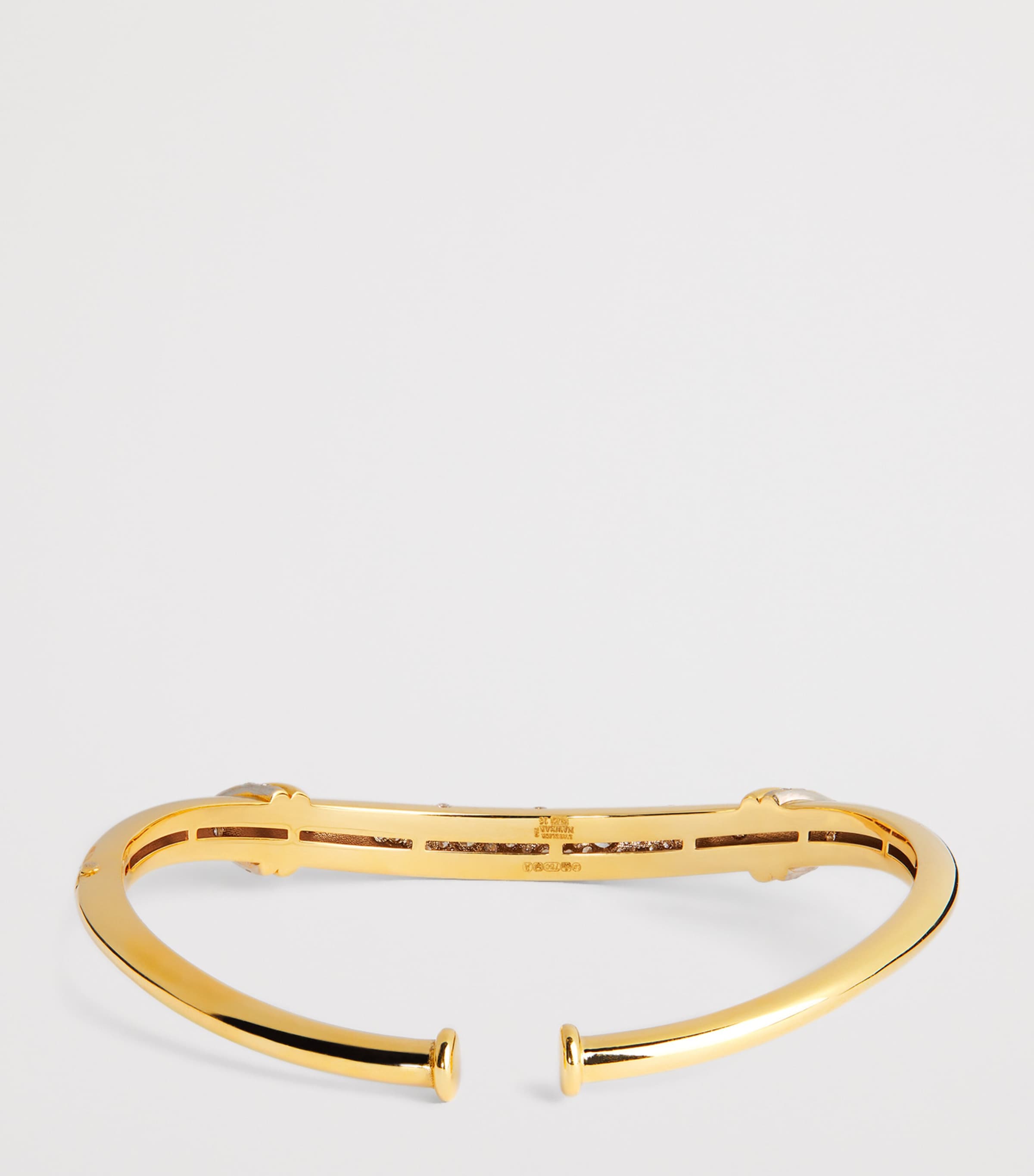 Yellow Gold and Diamond Boa Belly Stack Bangle YELLOW GOLD Image 3