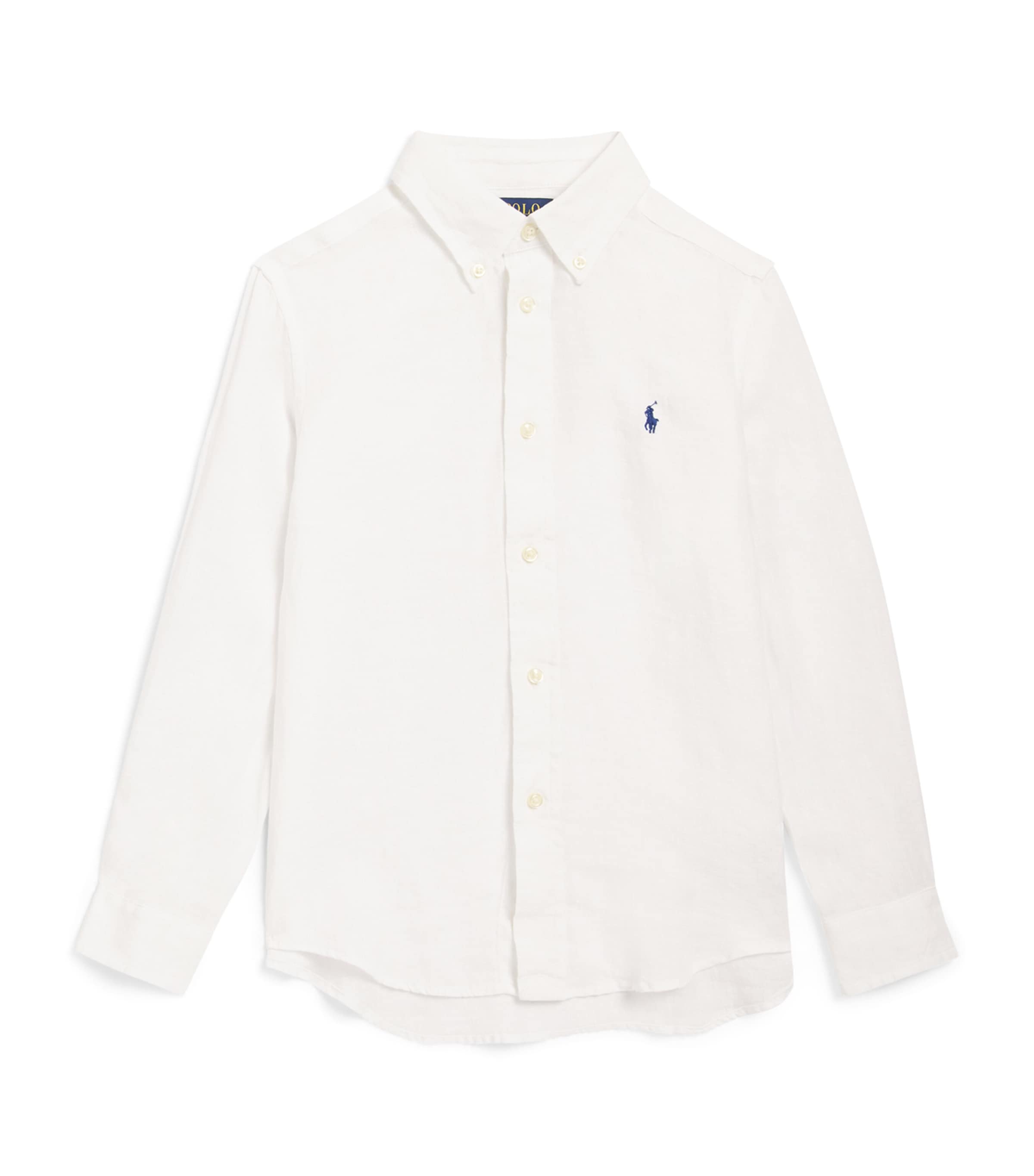 Linen Polo Pony Shirt (2-7 Years) WHITE Image 1
