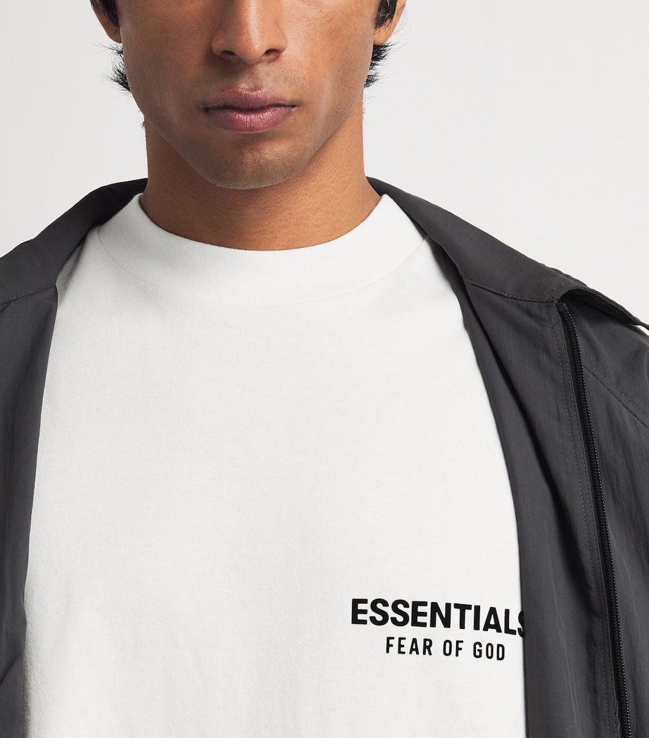 FEAR OF GOD ESSENTIALS Mens Classic Fit T-Shirt Bright White Image 3