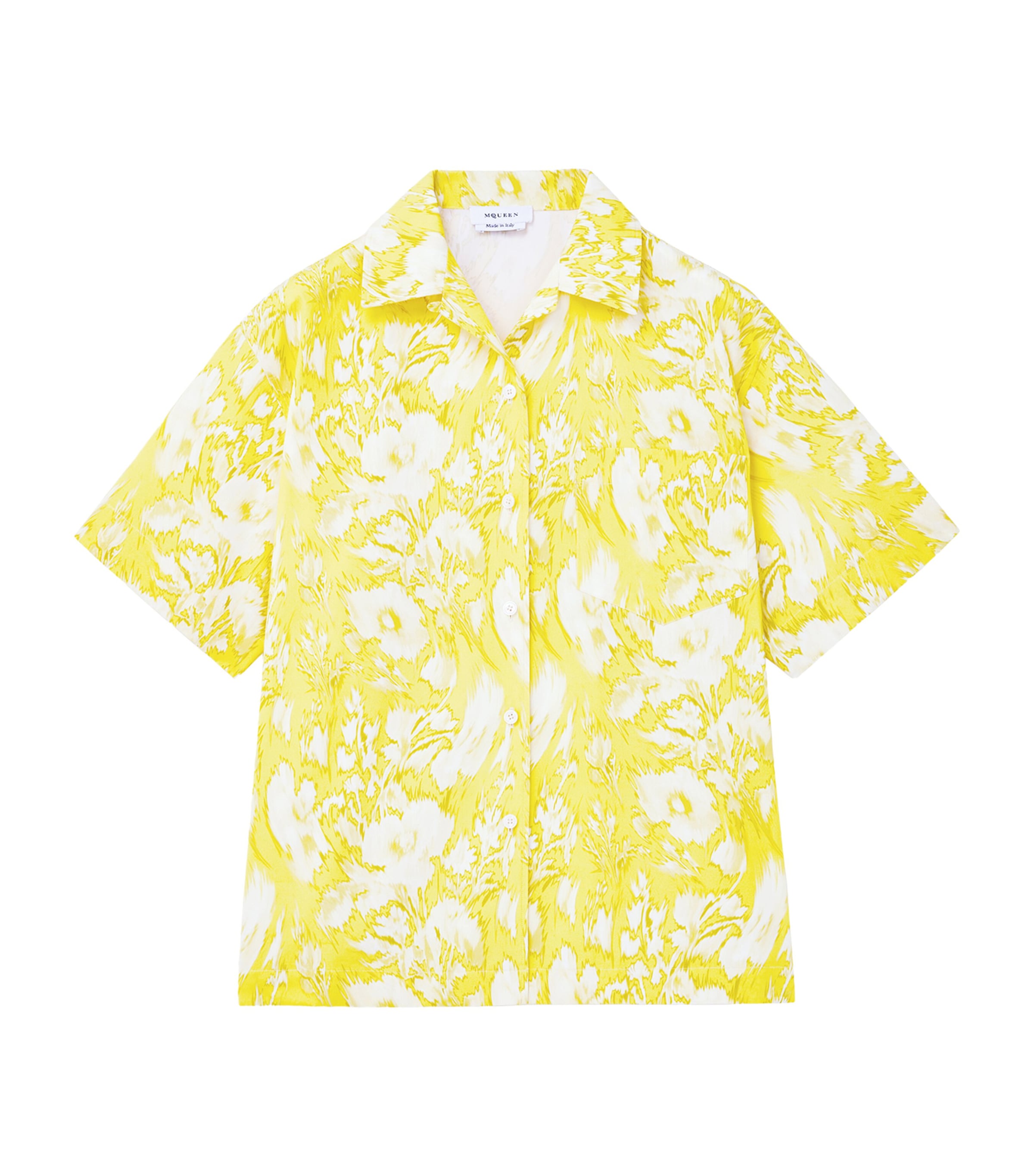 Alexander Mcqueen Warped Floral Shirt In Orange