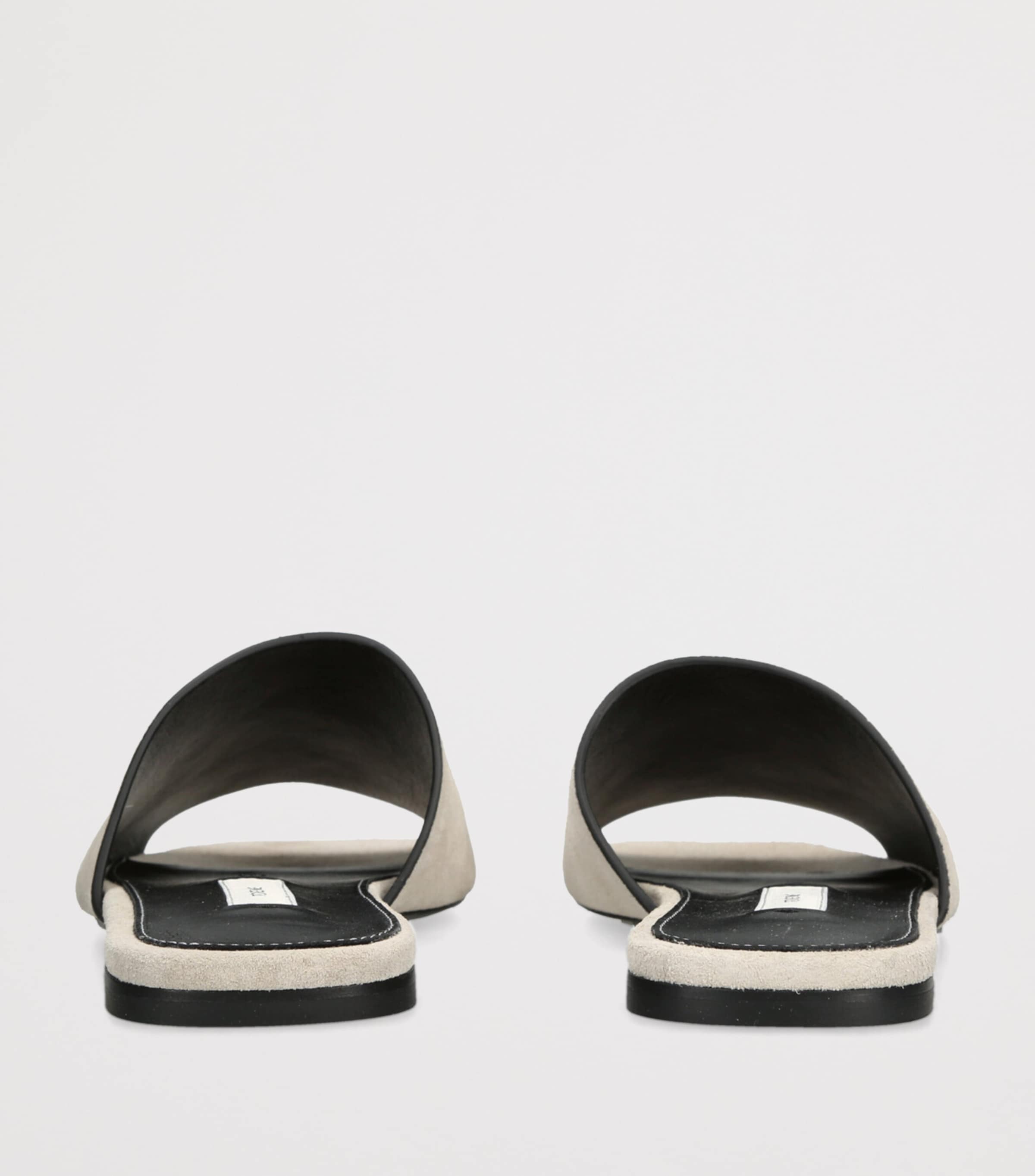 Leather Bandeau Slides BONE Image 2