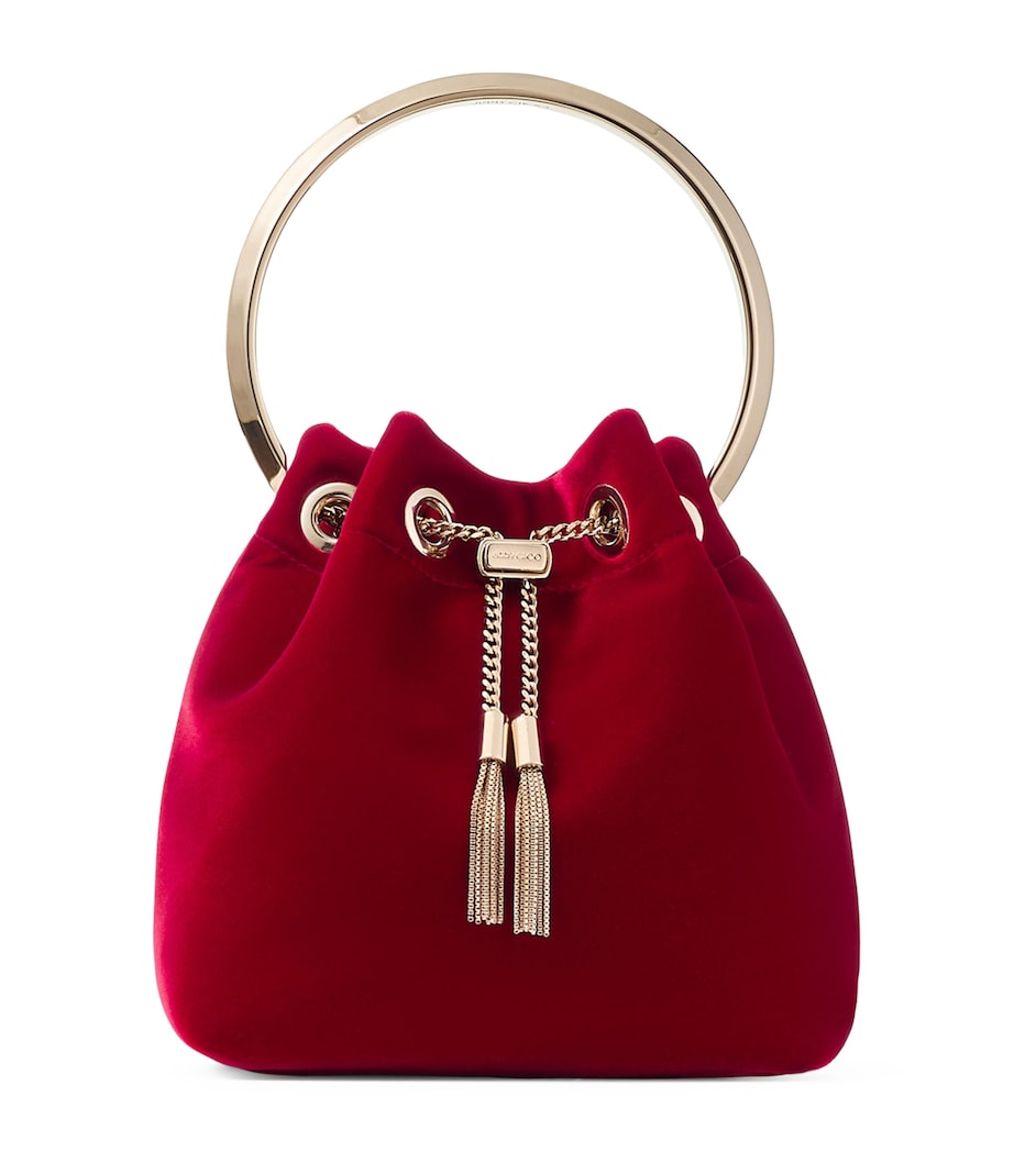 Bon Bon Velvet Bucket Bag RUBY RED/SILVER Image 1
