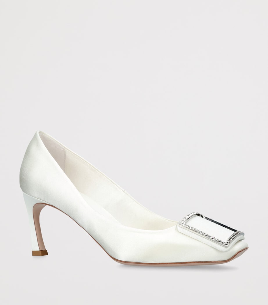 Roger Vivier Satin Trompette Pumps 70 Cream Image 3