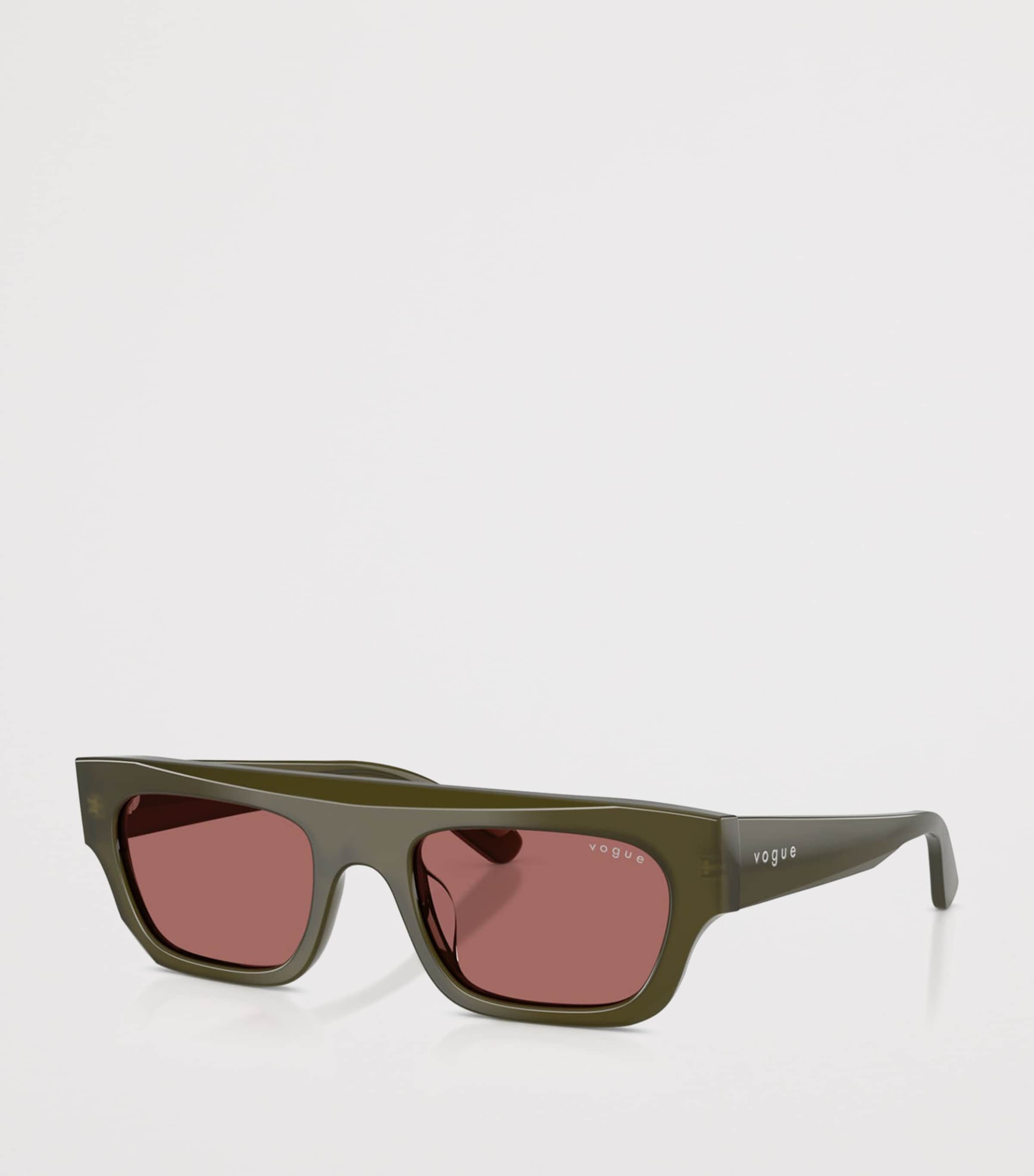 Vogue Rectangular Sunglasses Green Image 2