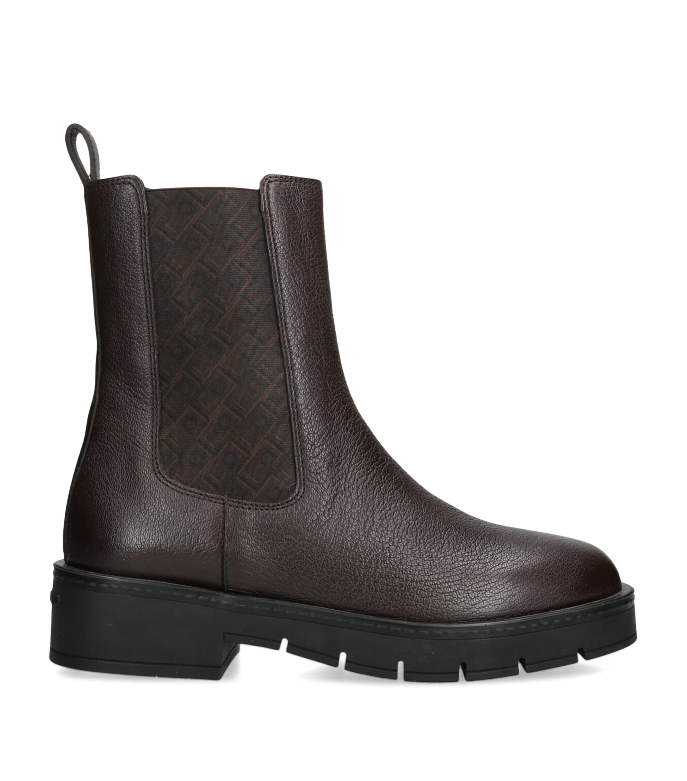 Ferragamo Leather Mohave Chelsea Boots In Brown