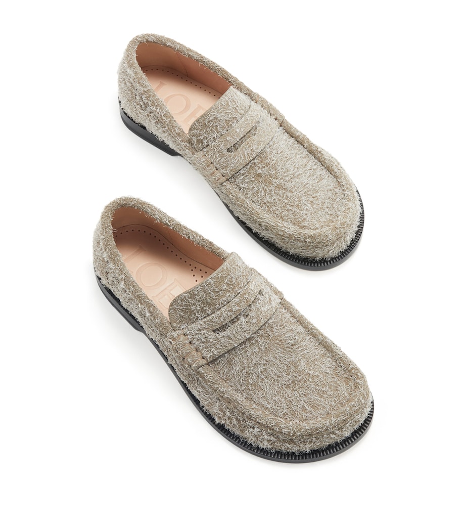 Brushed Suede Campo Loafers KHAKI GREEN Image 4