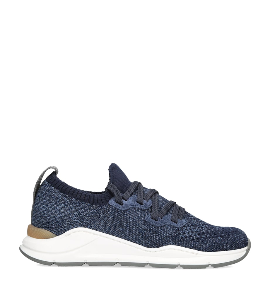 Brunello Cucinelli Kids Knitted Sneakers Blue/dark Image 1