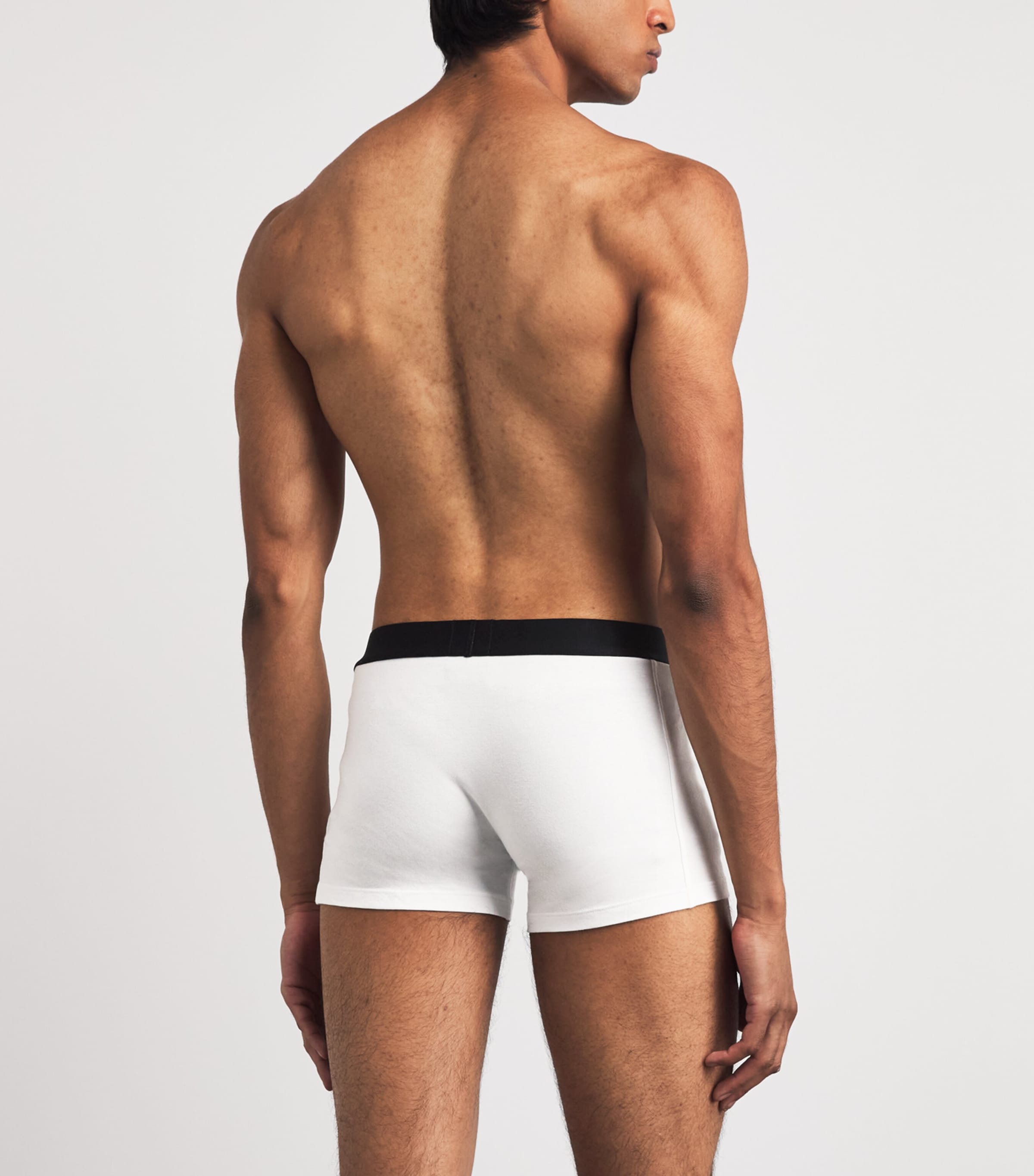 BOSS Mens Stretch-Cotton Boss One Trunks (Pack of 3) White Image 3