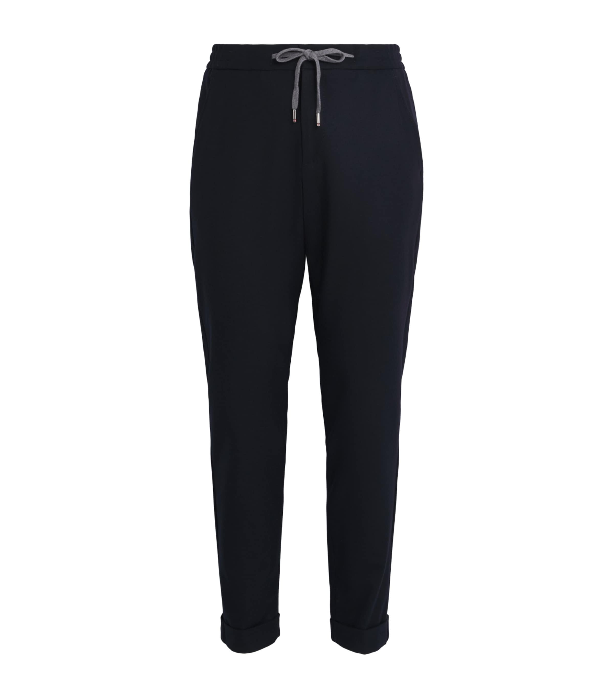 Marco Pescarolo Womens Cashmere Drawstring Trousers Navy Image 1
