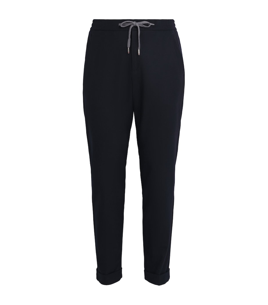 Marco Pescarolo Womens Cashmere Drawstring Trousers Navy Image 1