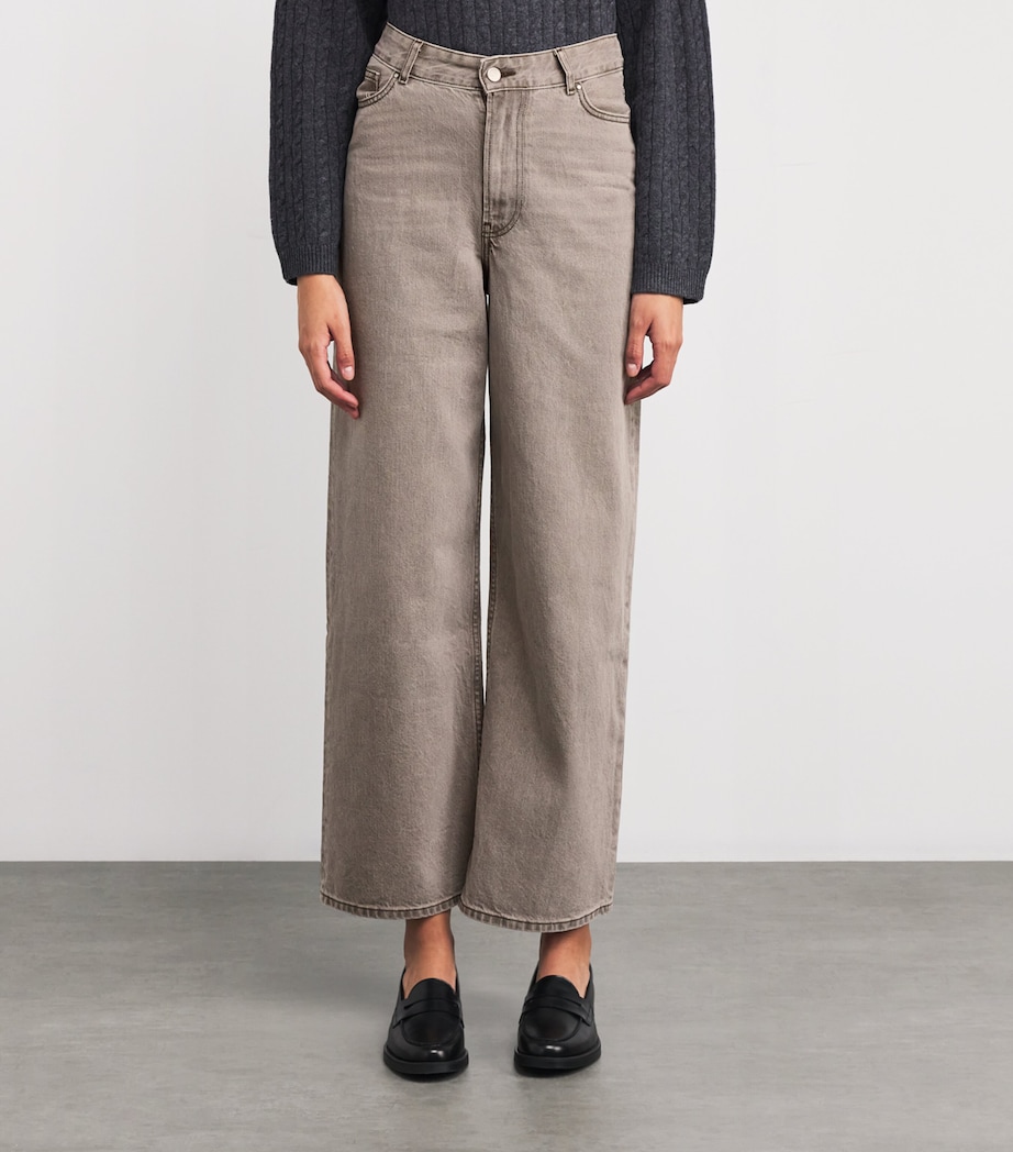 Wide-Leg Jeans GREY BEIGE Image 3