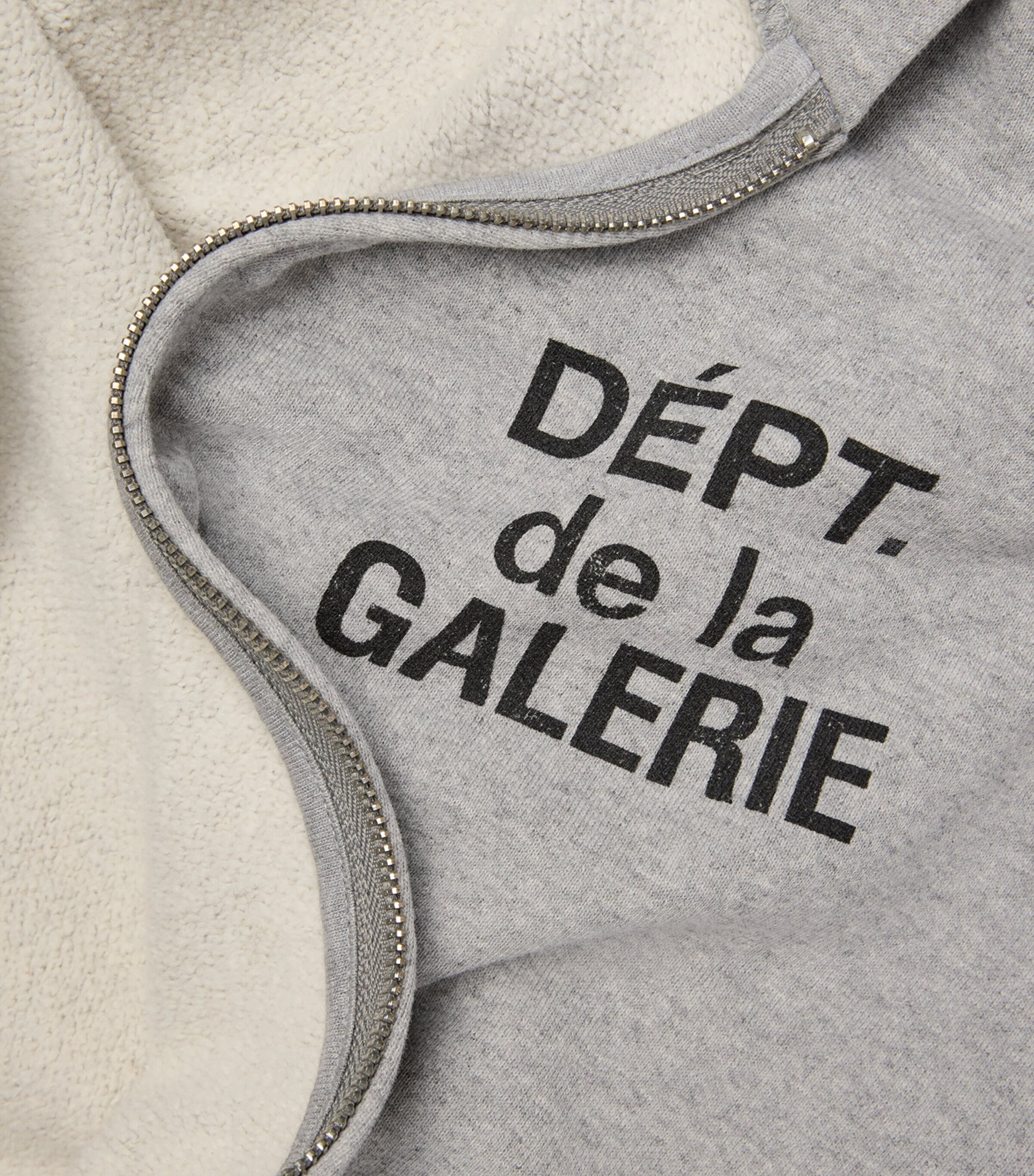 Cotton Sleeveless Zip-Up Hoodie H. GREY Image 5