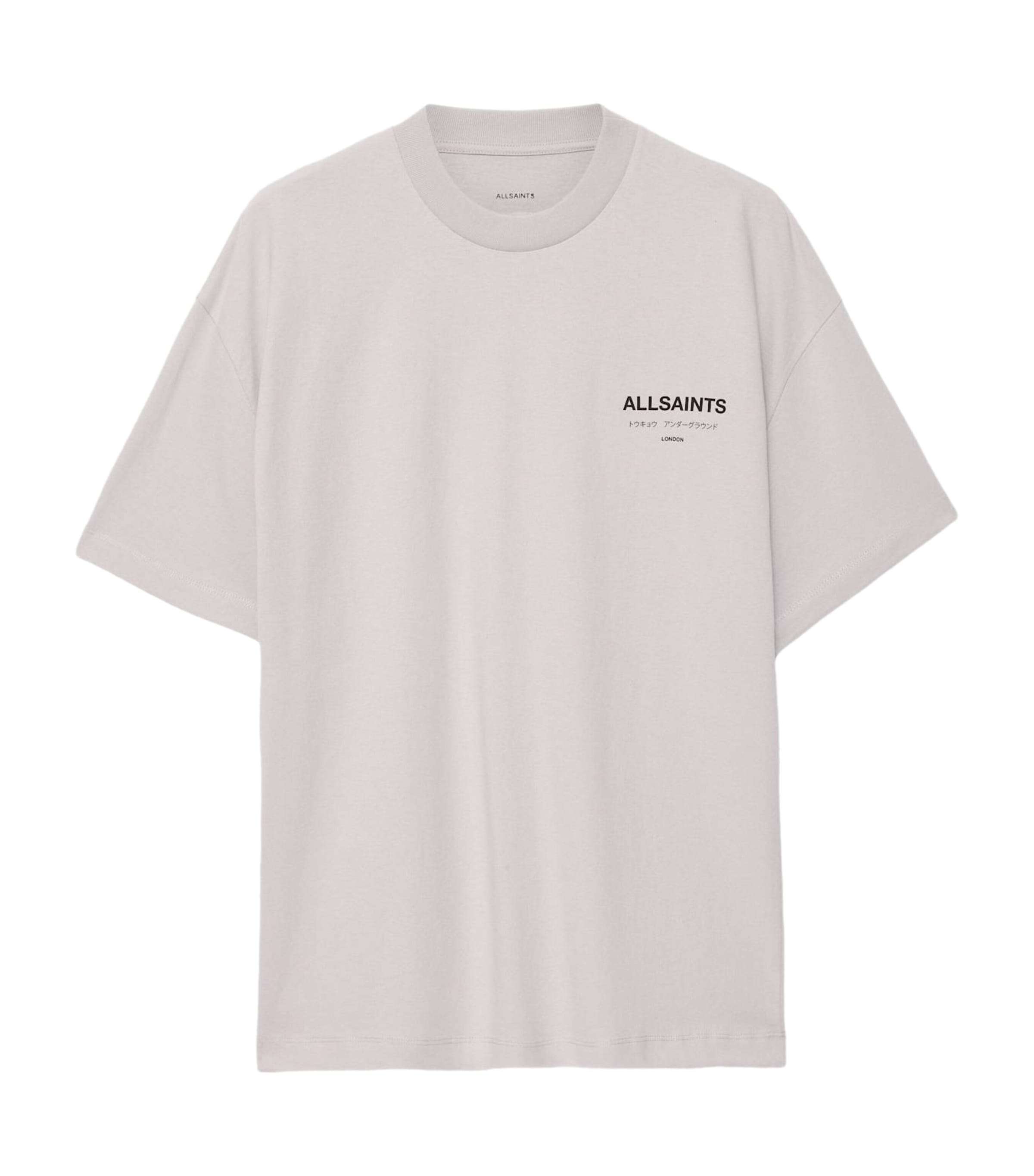 AllSaints Mens Organic Cotton Underground T-Shirt Sky Blue Image 1