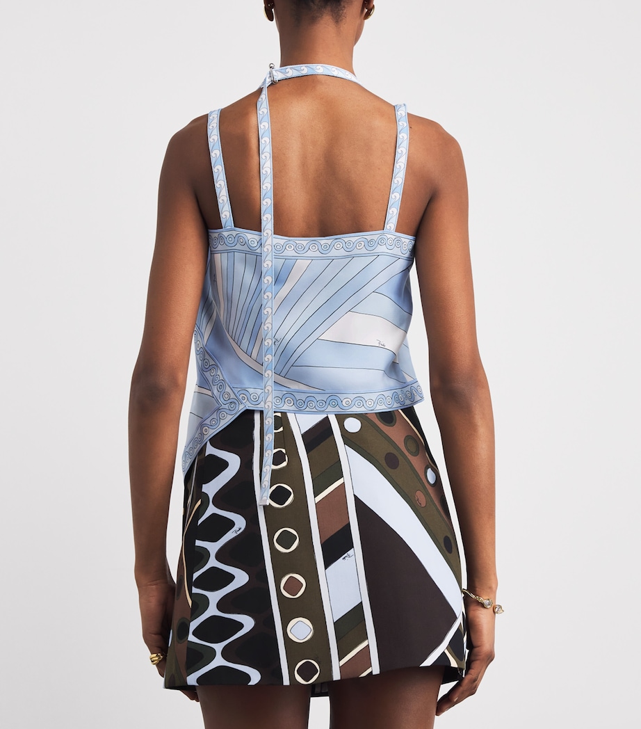 PUCCI Womens Silk Iride Top Pale Image 5