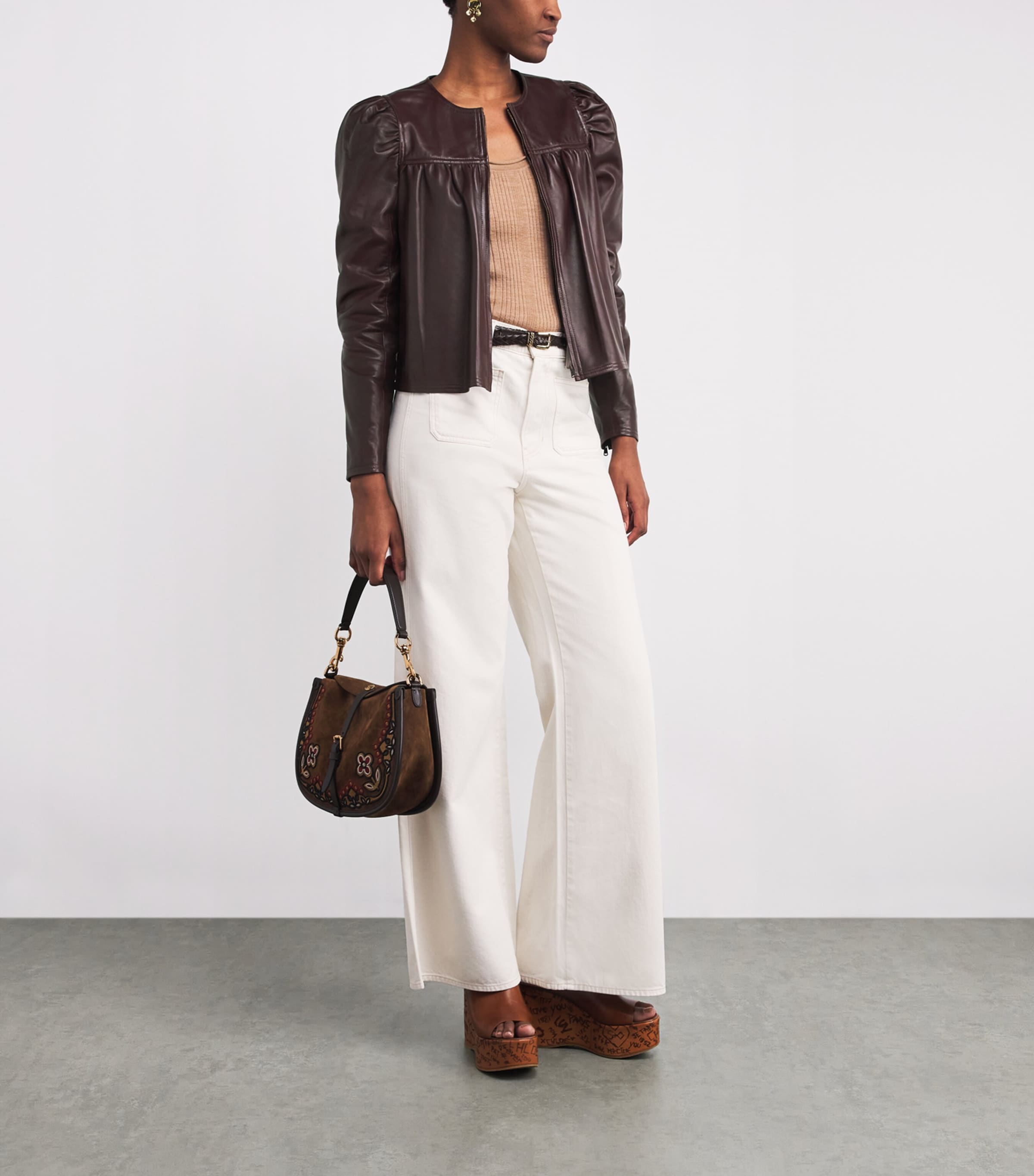 Leather Anouk Jacket MAHOGANY Image 2