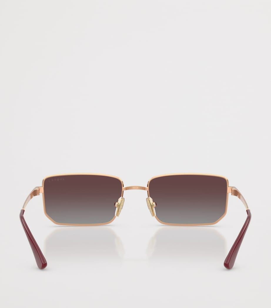 Vogue Metal Rectangular Sunglasses Pink Image 4
