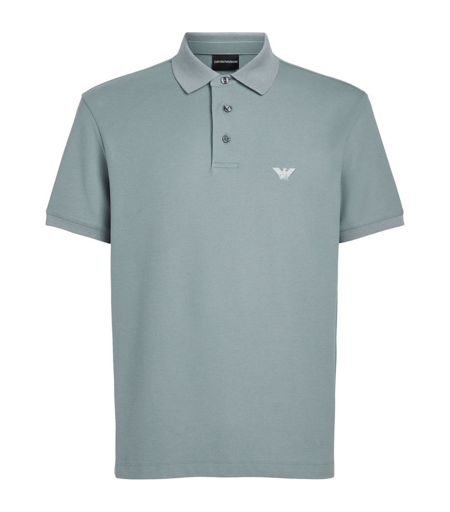 Emporio Armani Mens Cotton Polo Shirt Image 1