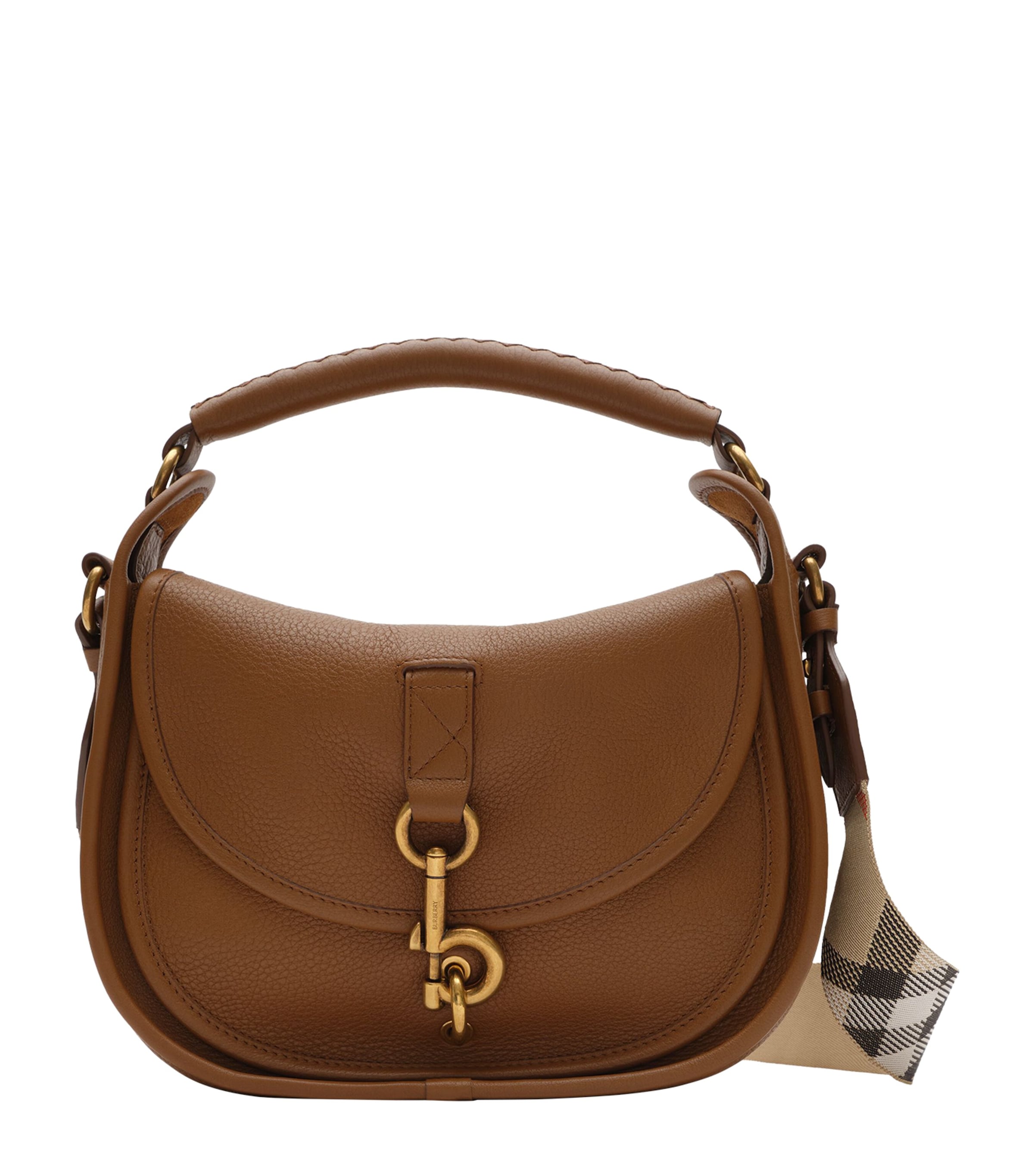 Burberry Small Calfskin B Clip Messenger Bag Hazel Image 1