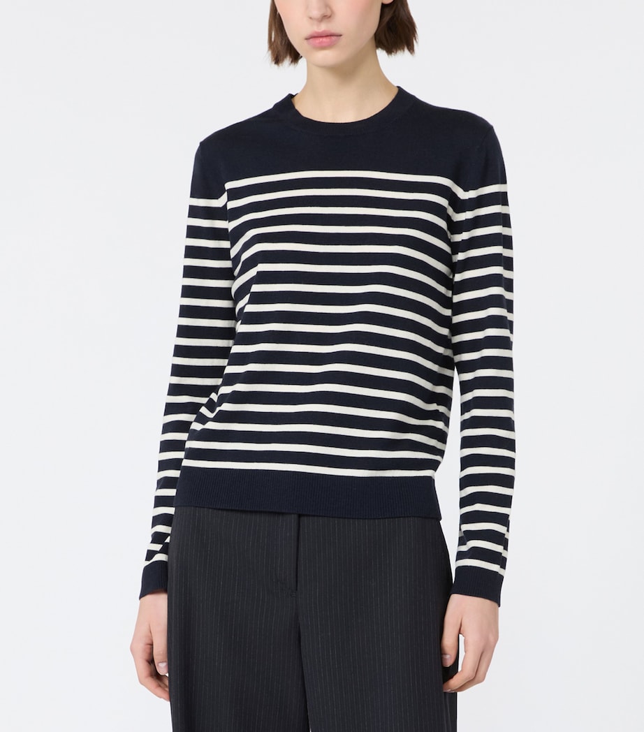 Weekend Max Mara Womens Stripe Sweater Navy Image 3