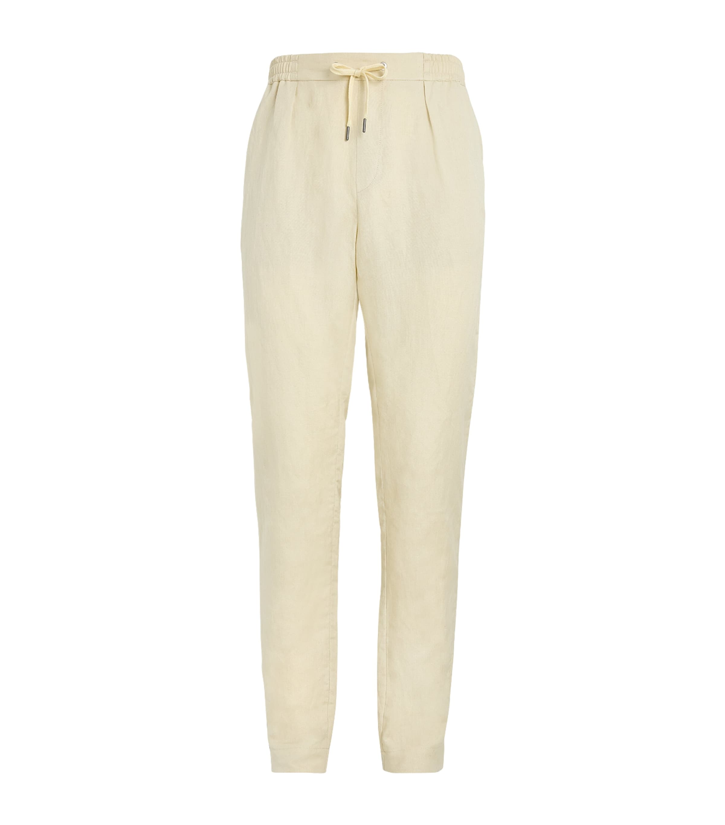 Shop Ralph Lauren Purple Label Silk-linen Trousers In Neutral