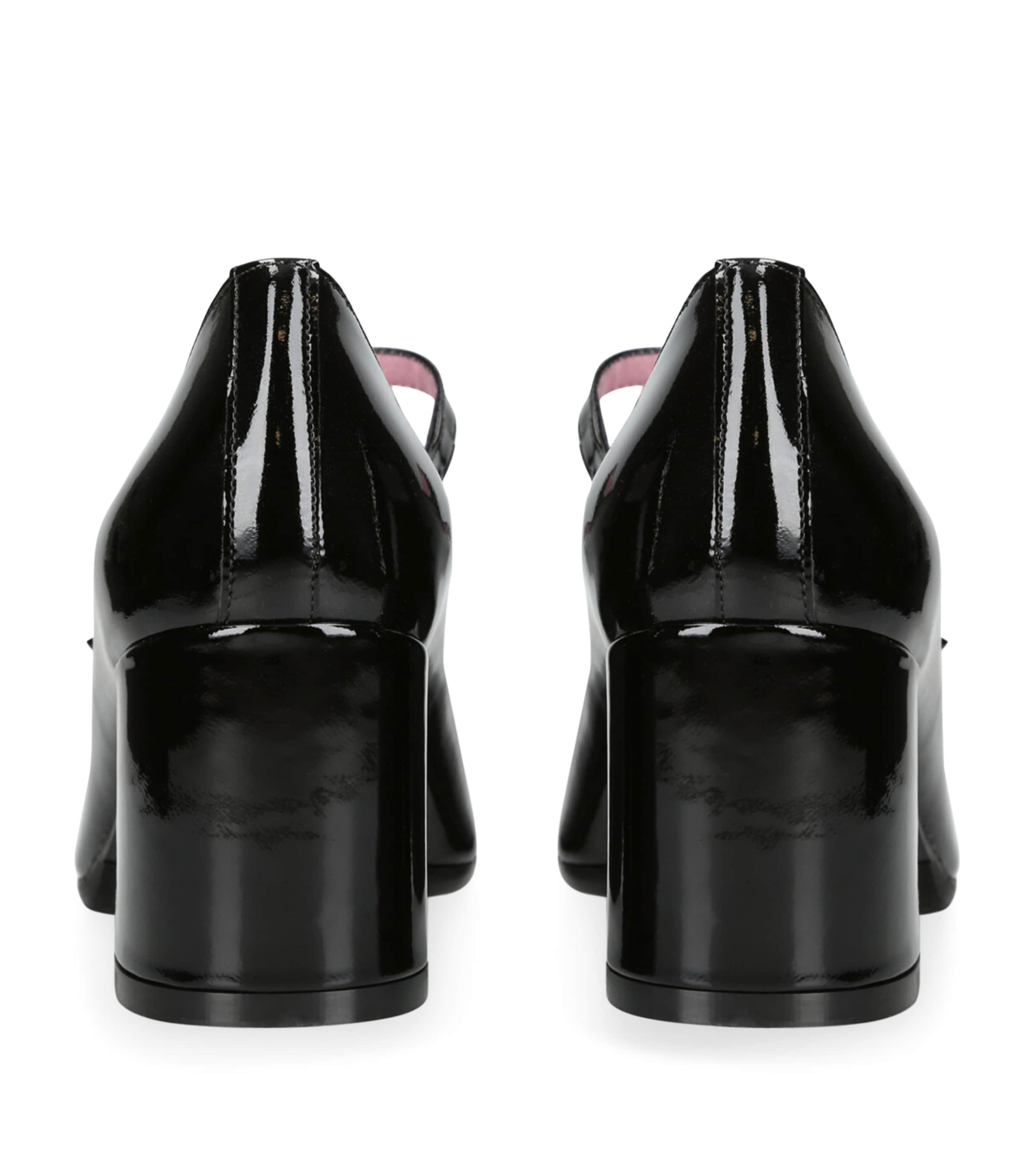 Leather Alice Mary Jane Pumps 60 BLACK Image 2