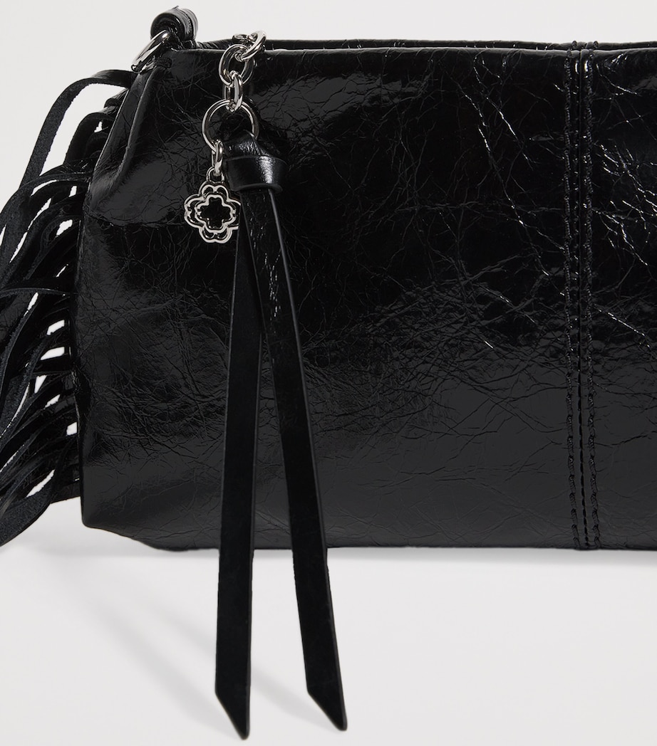 Leather Miss M Clutch Bag BLACK Image 4