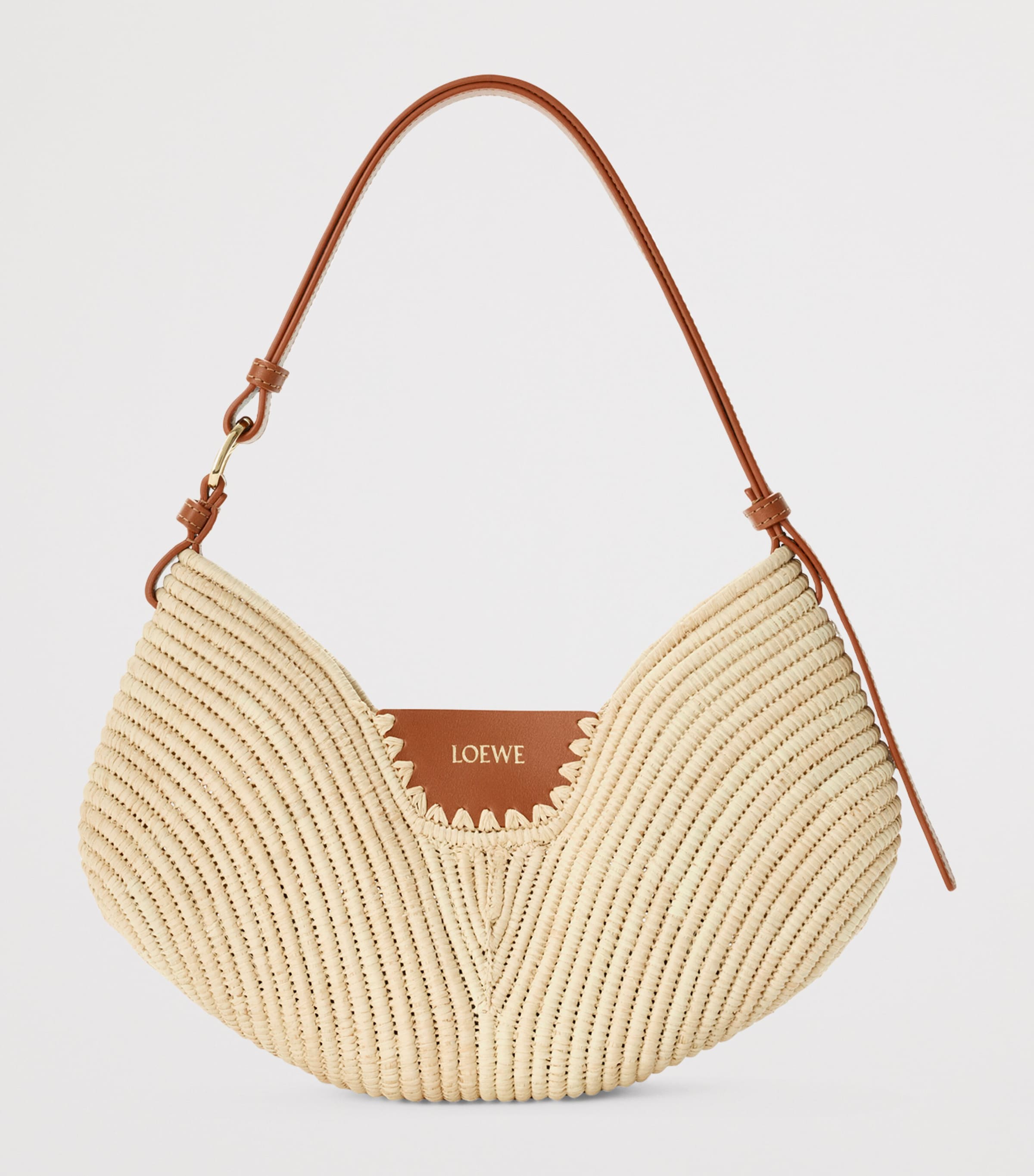 LOEWE x Paula's Ibiza Medium Raffia Swing Shoulder Bag Natural/tan Image 4