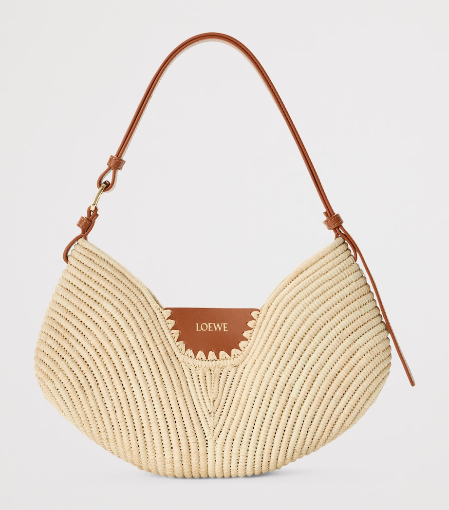 LOEWE x Paula's Ibiza Medium Raffia Swing Shoulder Bag Natural/tan Image 4