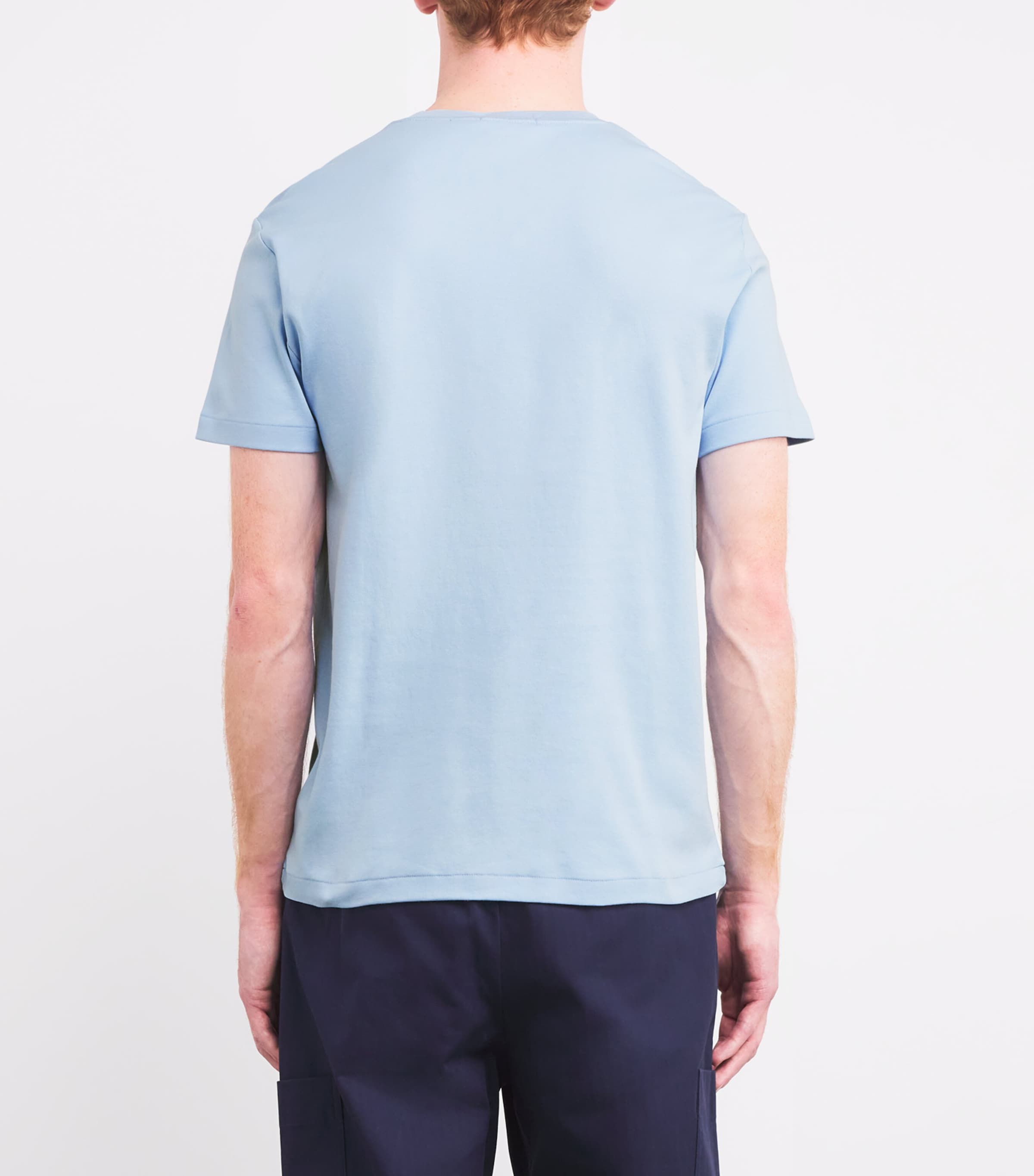 Pima Cotton Polo Pony T-Shirt OFFICE BLUE Image 4