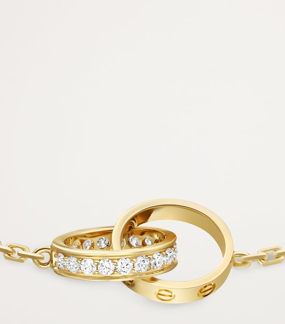 Yellow Gold and Diamond LOVE Chain Bracelet YELLOW GOLD Image 8