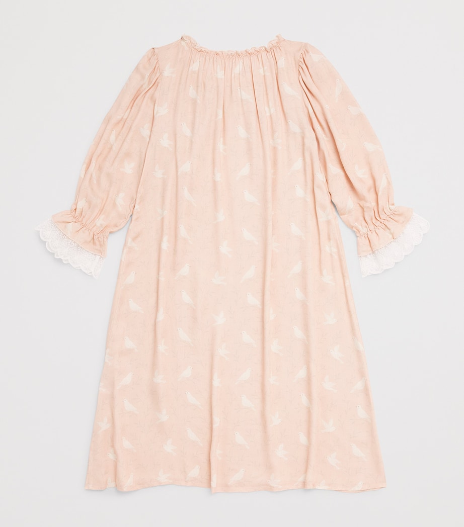 Amiki Printed Ruffled Victoria Nightdress (2-14 Years) Apricot Beige Image 2