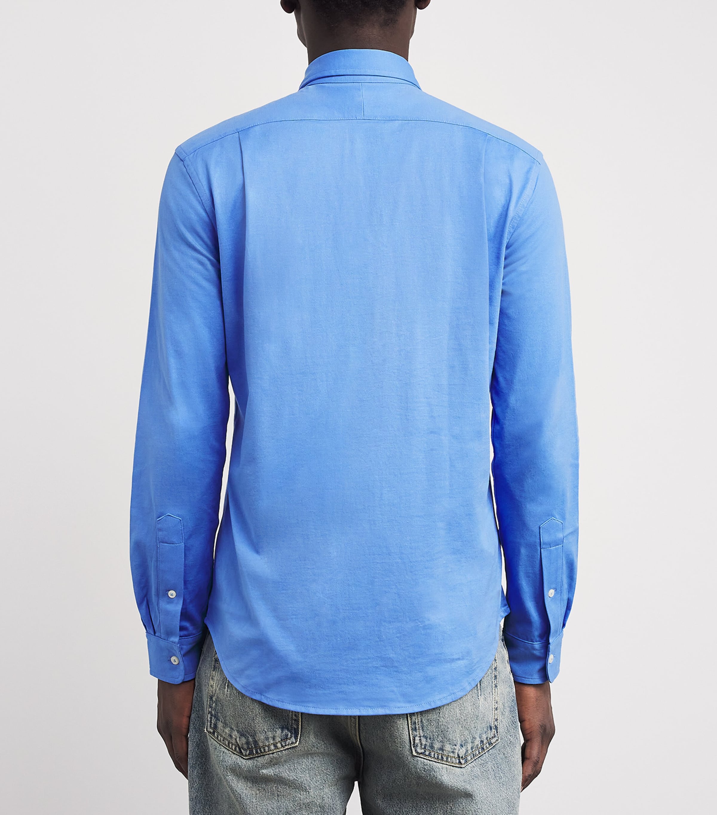Polo Ralph Lauren Mens Cotton-Jersey Shirt Blu Image 4