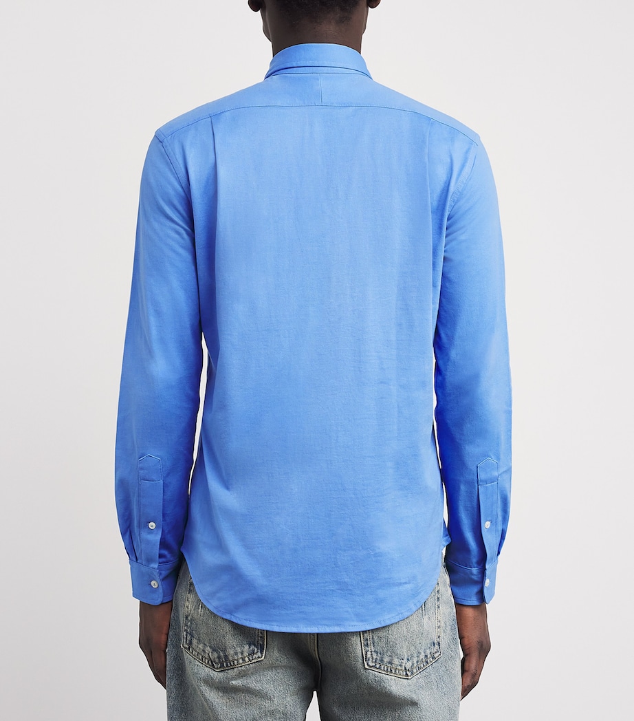 Polo Ralph Lauren Mens Cotton-Jersey Shirt Blu Image 4