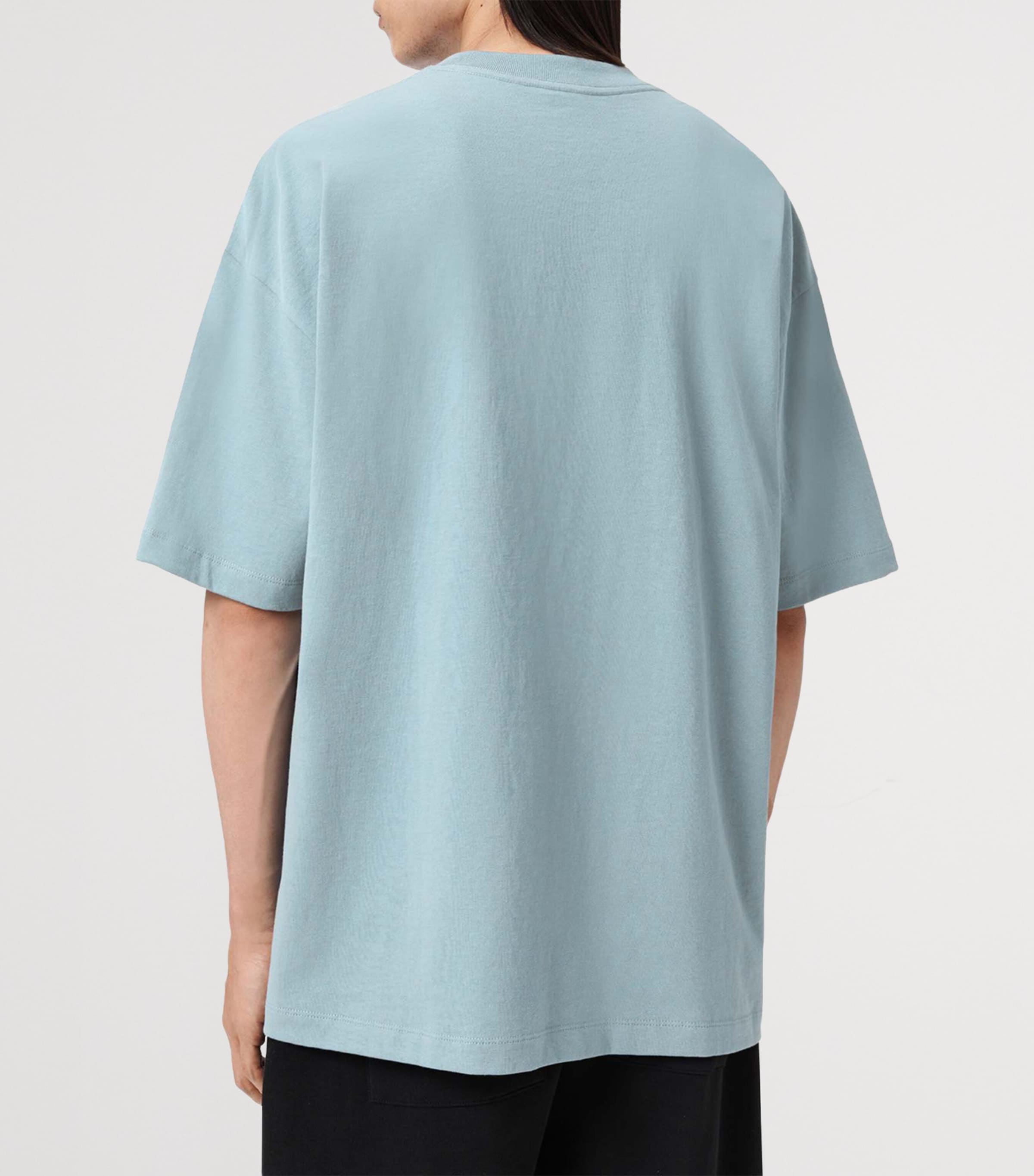 AllSaints Blue Organic Cotton Xander Oversized T-Shirt | Harrods UK