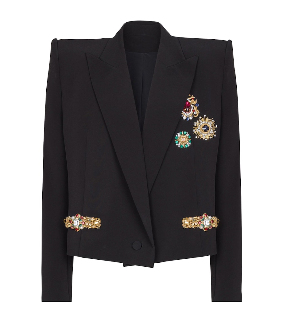 Cropped Embellished Jacket EAD NOIR/OR Image 1