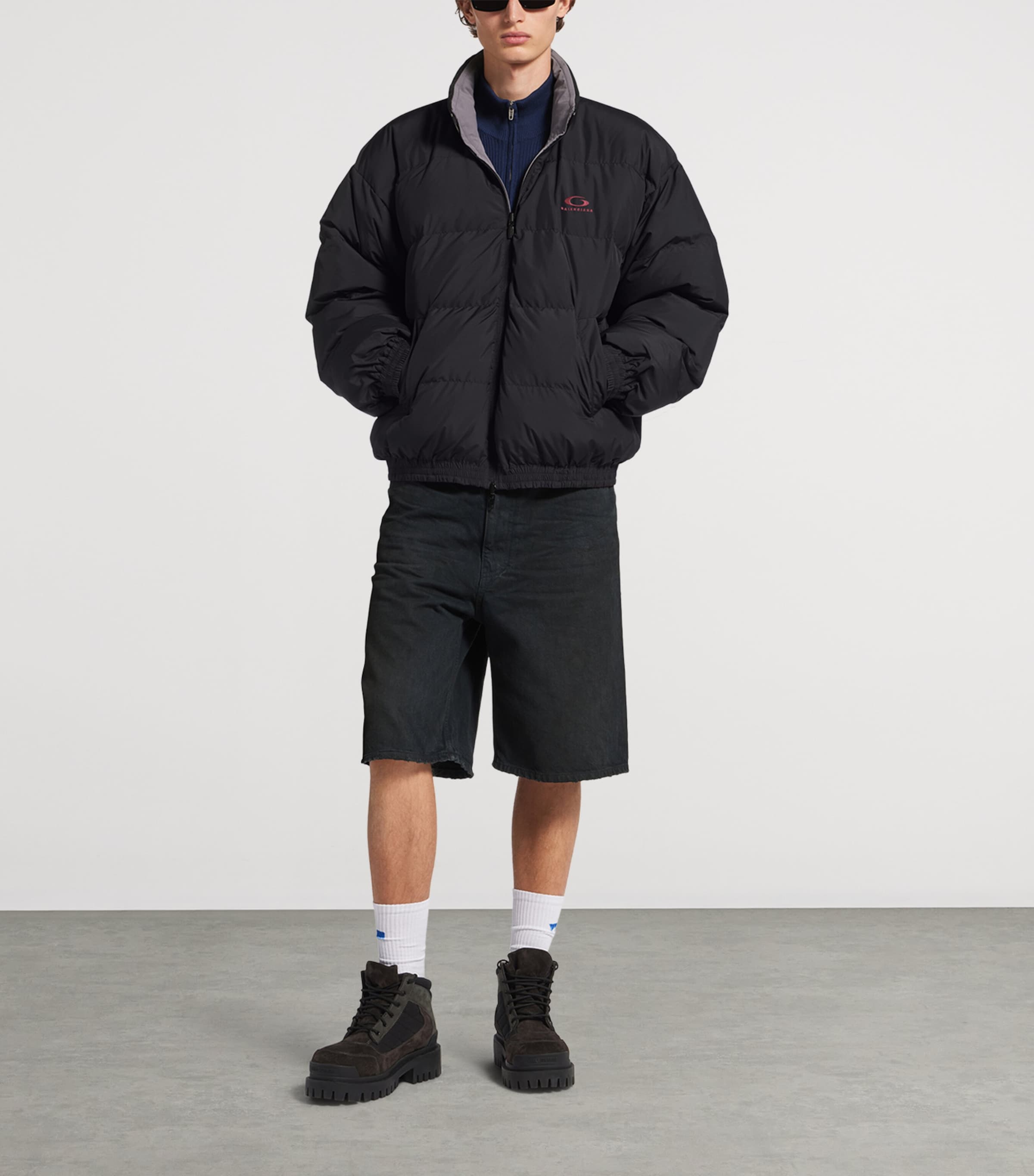Balenciaga Mens Down-Filled Reversible Track Jacket Image 4