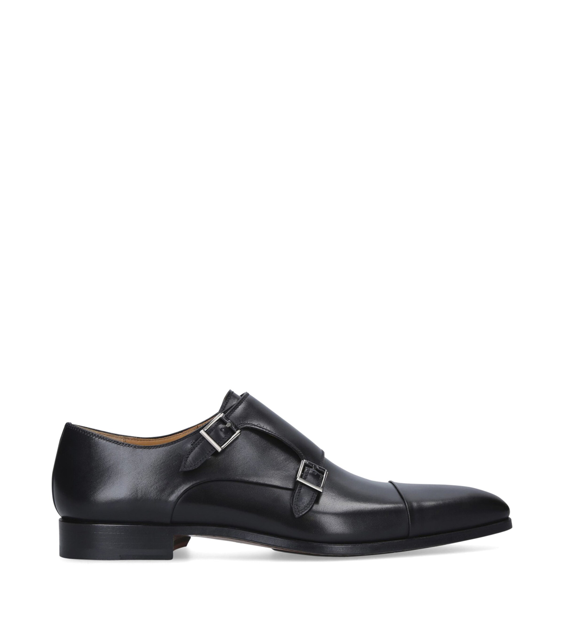 Burnished Double Monk Shoes BLACK Image 2