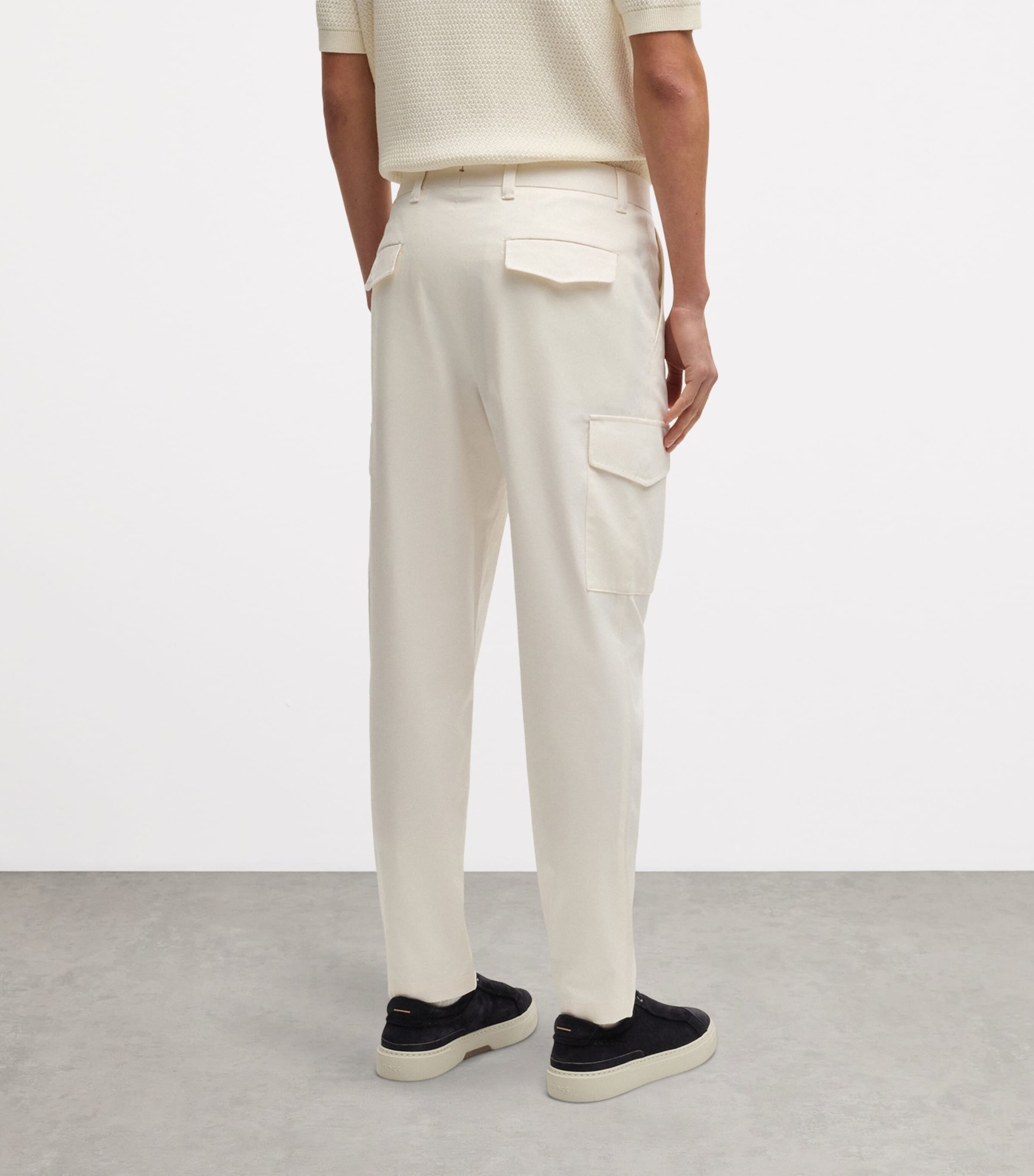 Cotton-Silk-Blend Cargo Trousers 118 Image 3