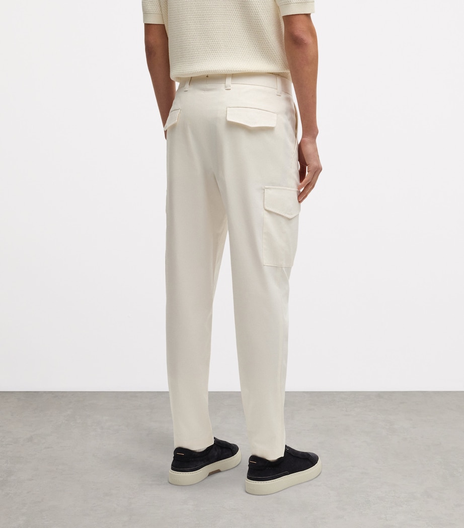 Cotton-Silk-Blend Cargo Trousers 118 Image 3