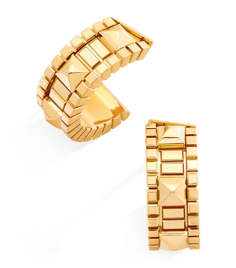 Mini Yellow Gold Life Hoop Earrings YELLOW GOLD Image 1