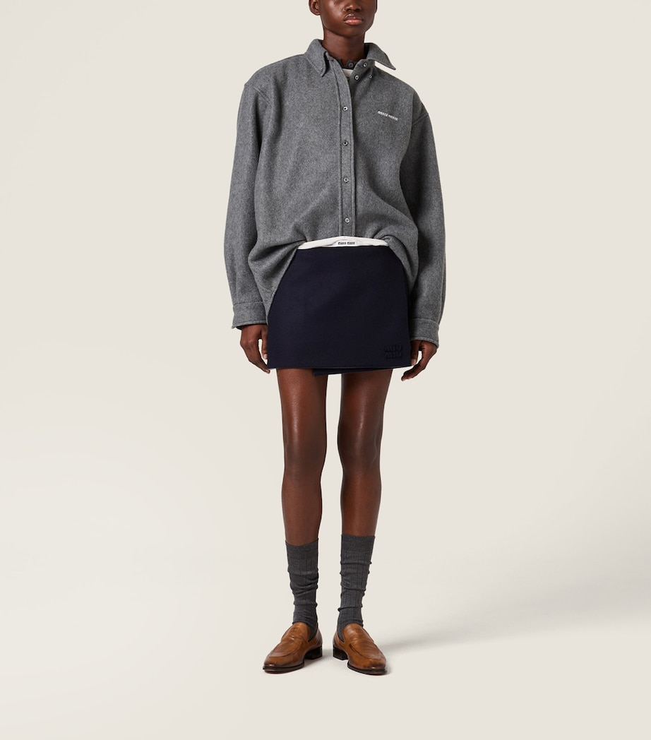 Miu Miu Womens Fleece Logo Shirt Image 2